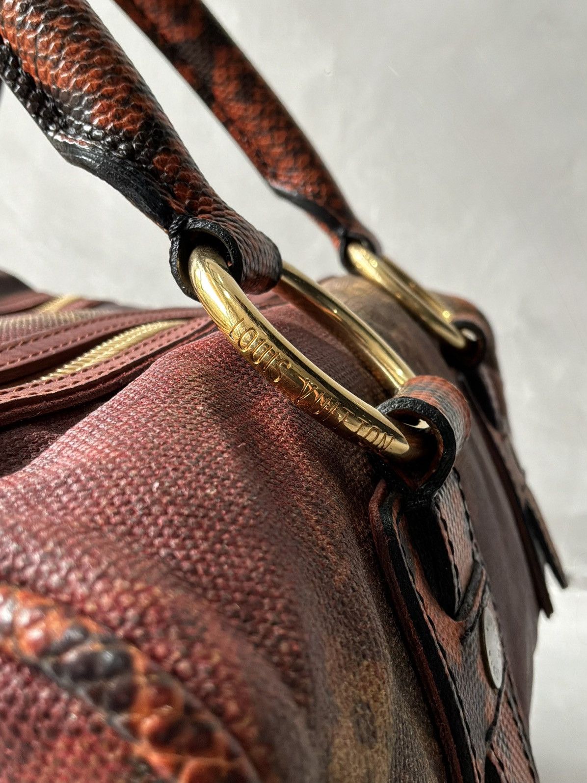 Louis Vuitton Louis Vuitton x Richard Prince - Red Mono/Snakeskin Handbag Size ONE SIZE - 10 Thumbnail