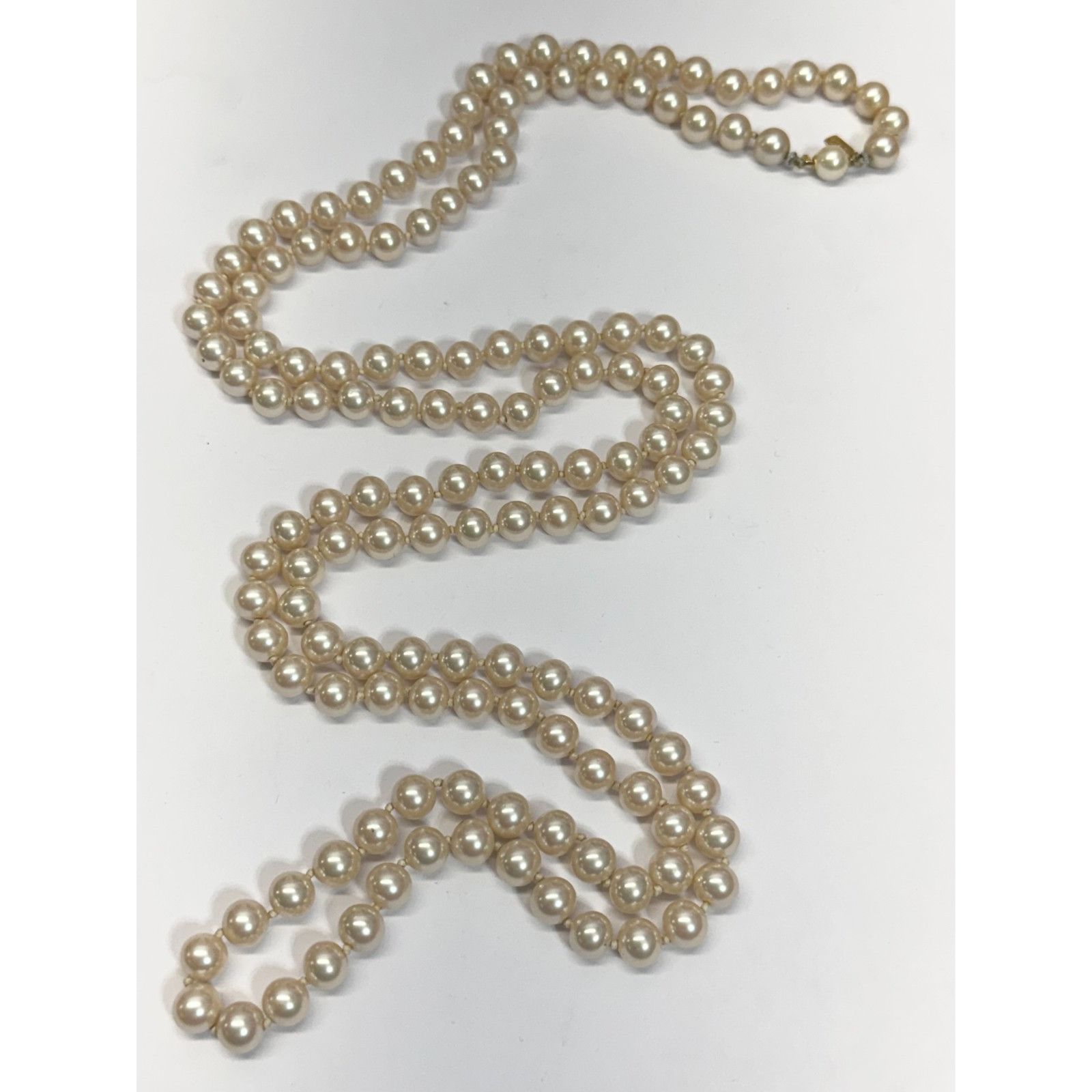 Vintage Marvella vintage faux pearl 52" beaded long necklace Size ONE SIZE - 4 Thumbnail