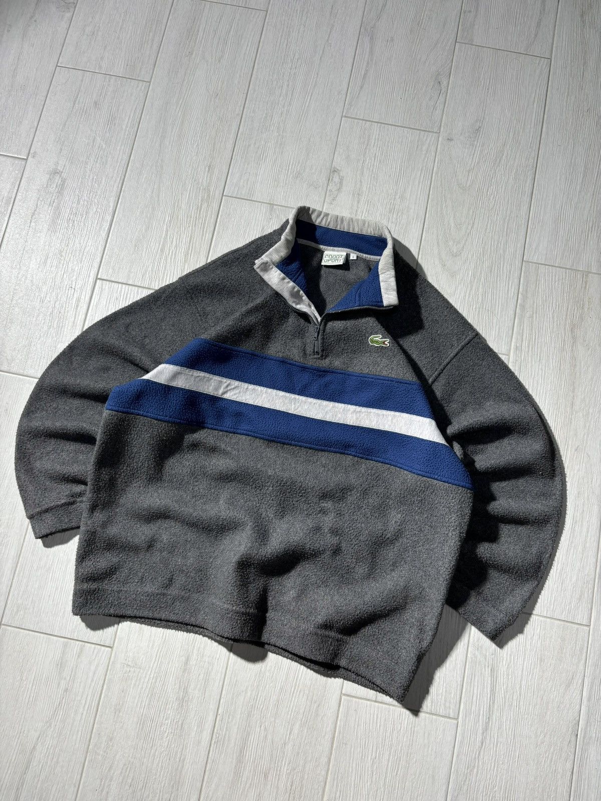 Lacoste Vintage Lacoste Fleece Jacket Sweatshirt Half Zip Retro 90’s Size US XL / EU 56 / 4 - 1 Thumbnail