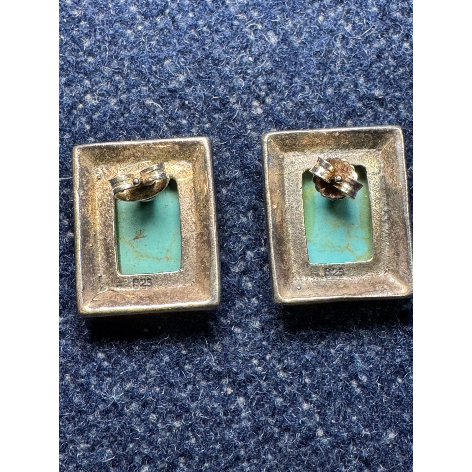 Other 925 Sterling Silver Turquoise Post Earrings Size ONE SIZE - 5 Thumbnail