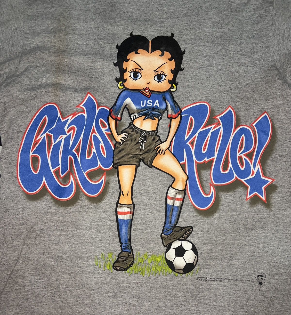 Vintage 1998 “Girls Rule” Betty Boop T-Shirt Size US M / EU 48-50 / 2 - 3 Thumbnail