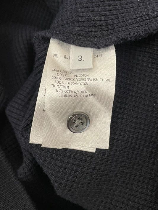 Thom Browne Thom browne Dark blue four-striped waffle round-necked guar Size US L / EU 52-54 / 3 - 6 Thumbnail