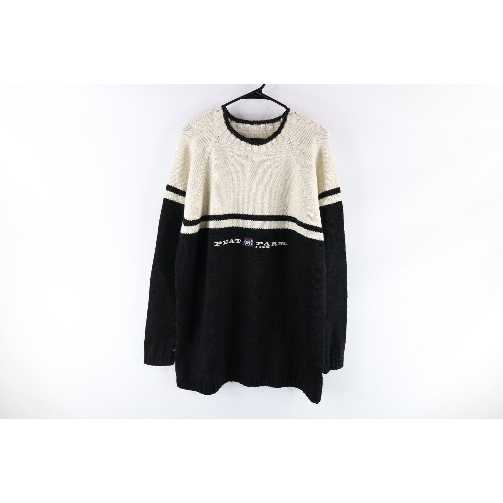 Phat Farm × Vintage NOS Vintage Phat Farm Spell Out Wool Blend Knit Sweater 3XL Size US XXL / EU 58 / 5 - 1 Thumbnail
