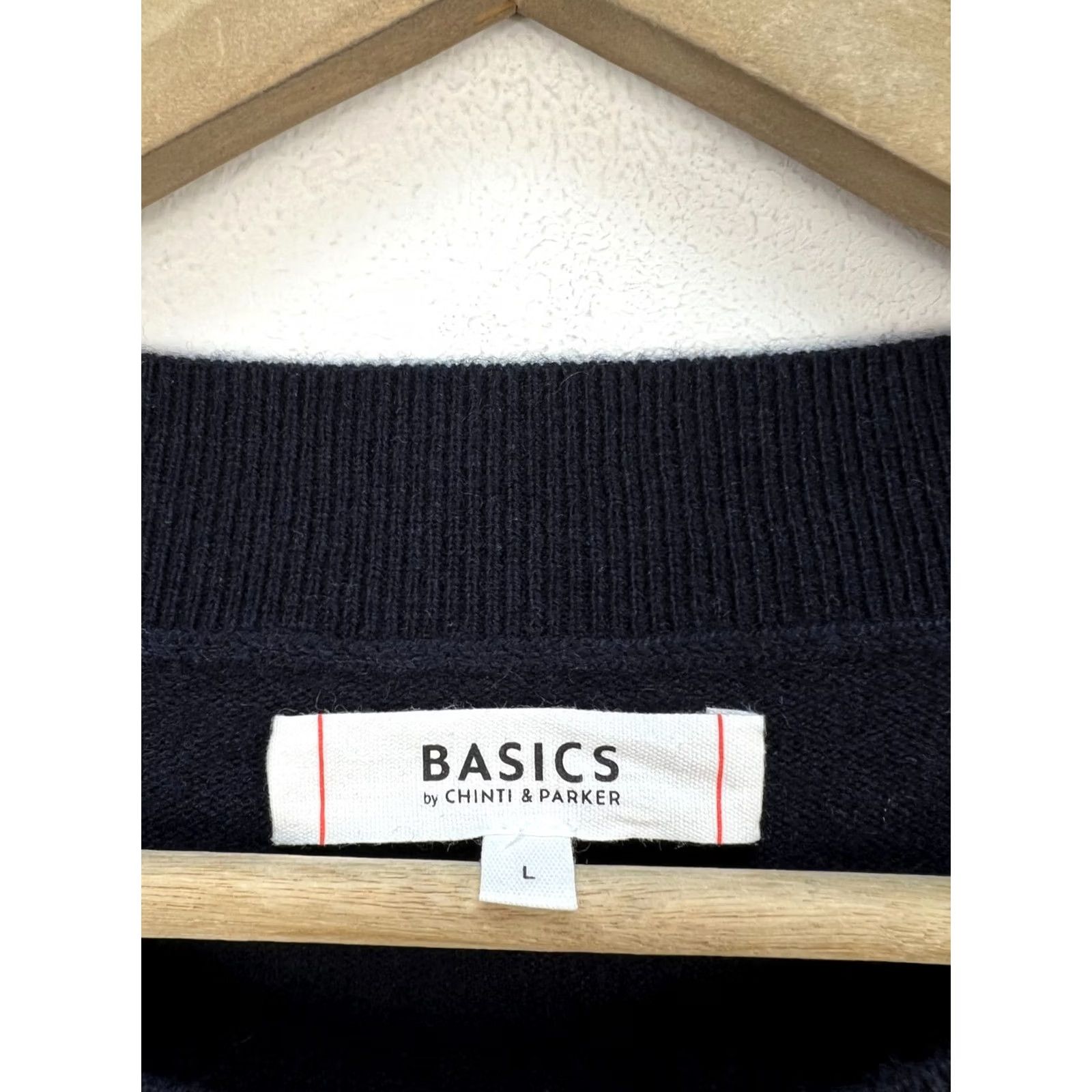 CHINTI & PARKER Chinti and Parker Sweater Wool Cashmere Blend Pullover Womens L Dark Navy Casual Knit Long Sleeve Regular Fit 2020s Pattern: Solid Womens Clothing Size L / US 10 / IT 46 - 3 Thumbnail