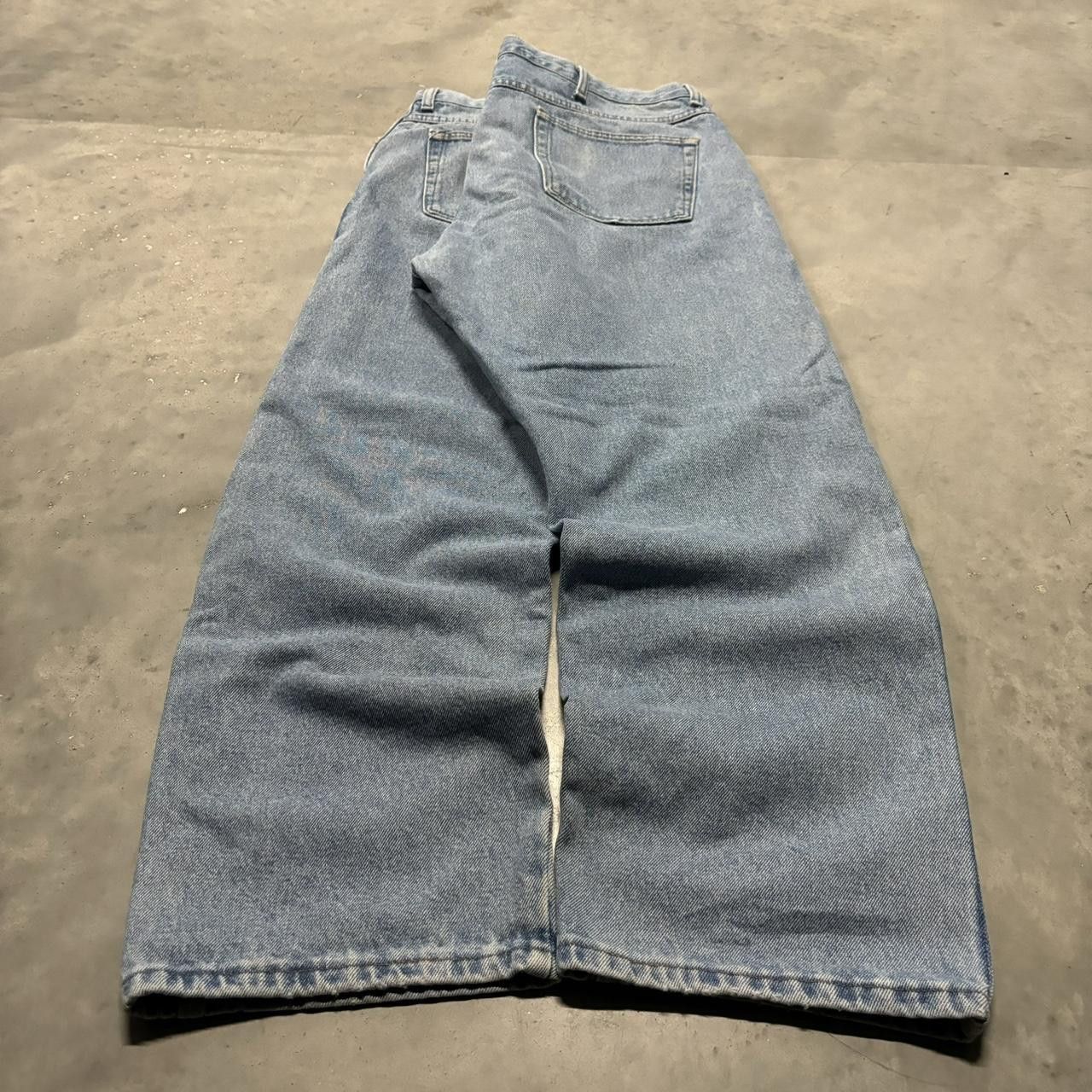 Japanese Brand × Vintage Crazy Vintage Y2K/2000s Baggy Light Wash Skater Denim Jeans! Size US 38 / EU 54 - 4 Thumbnail