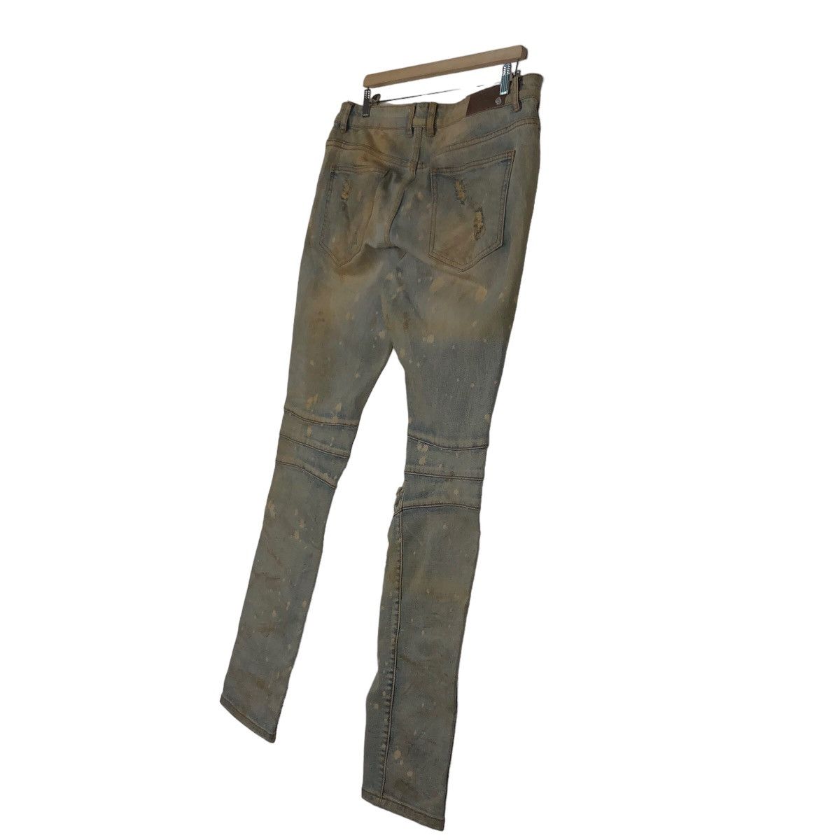 Japanese Brand 🔥Distressed Denim Skinny Punk Design Crysp Denim Japan Size US 34 / EU 50 - 9 Thumbnail