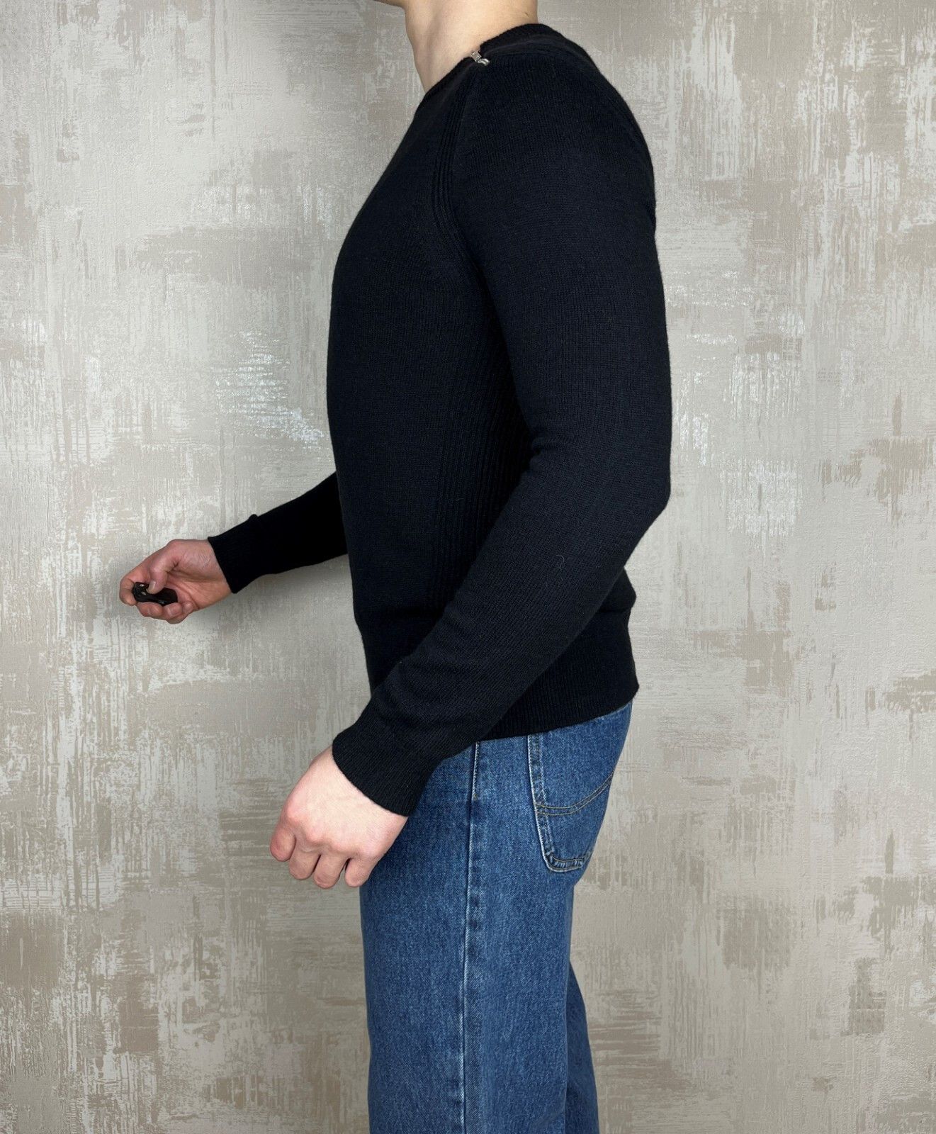 Reiss Reiss Crew Neck Shoulder Zip Sweater Nylon Wool Size US L / EU 52-54 / 3 - 10 Thumbnail