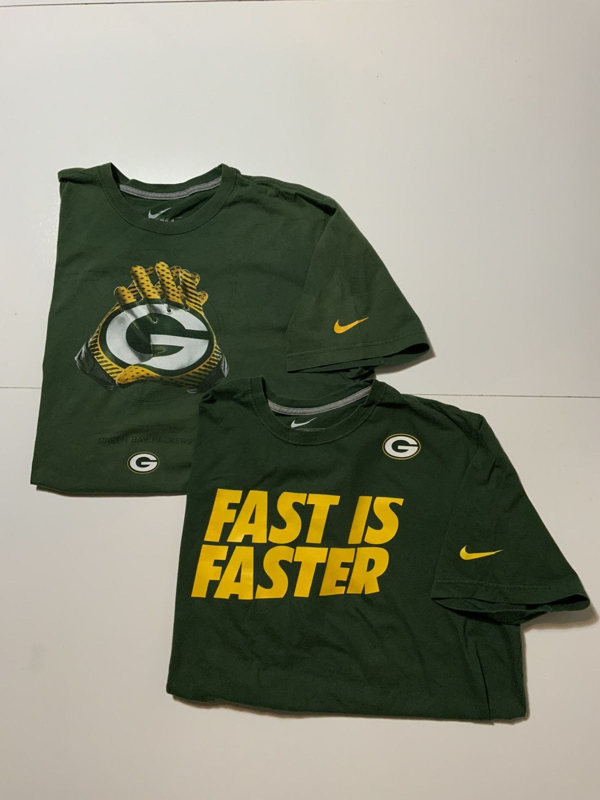 Nike Lot Of 2 Nike NFL Football Green Bay Packers T-Shirts Size US XXL / EU 58 / 5 - 1 Thumbnail