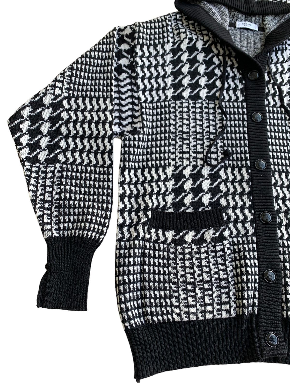 Celine Celine Paris Logo Knitted Hoodie Size S / US 4 / IT 40 - 9 Thumbnail