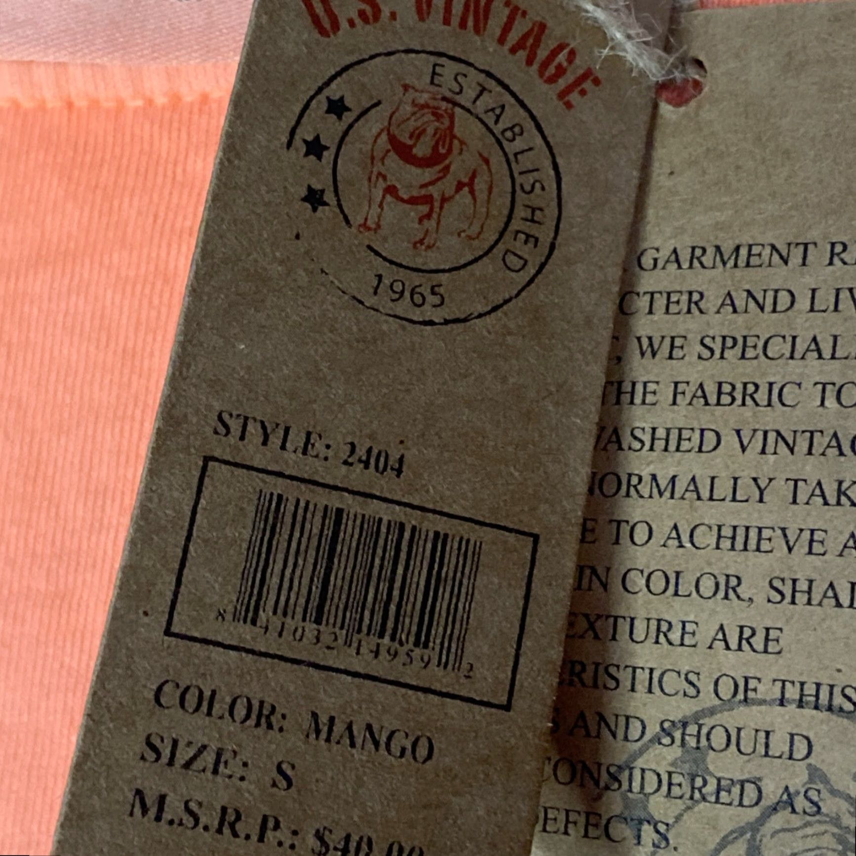 Mango US Vintage Brand Long Sleeve Blank Shirt Mens S Orange Dead Stock Flaw Mango 90s Vintage Shirts Size US S / EU 44-46 / 1 - 5 Thumbnail