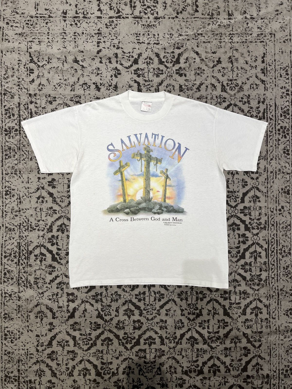 Vintage 90’s Salvation “ A Cross Between God & Man “ Jesus Size US XL / EU 56 / 4 - 2 Thumbnail