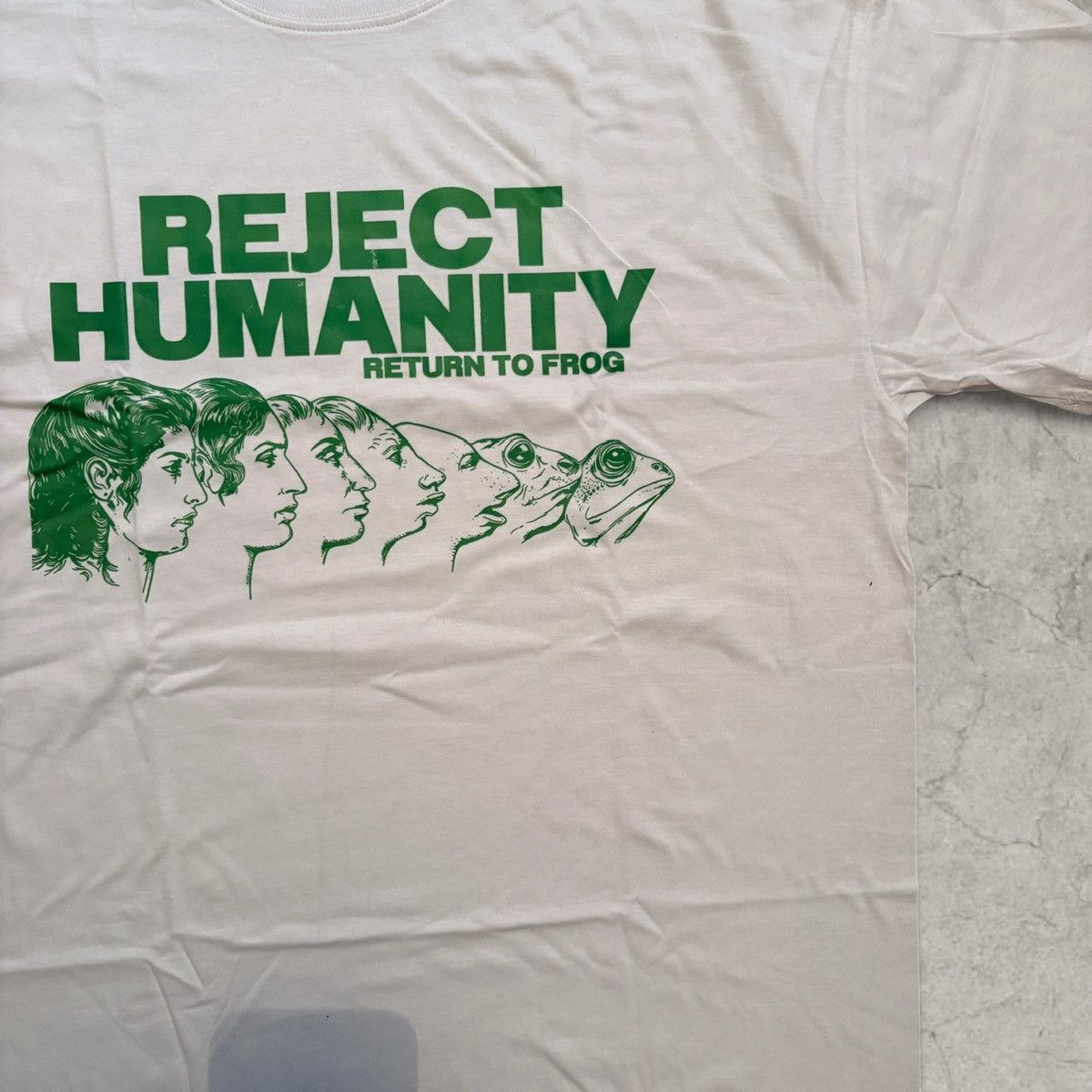Japanese Brand Vintage style tshirt in white/green, Reject Humanity. Size L Size US M / EU 48-50 / 2 - 2 Thumbnail