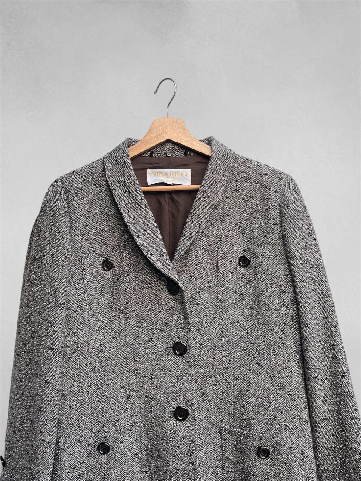 Nina Ricci Nina Ricci Cashmere Blend Herringbone Jacket Size M / US 6-8 / IT 42-44 - 5 Thumbnail