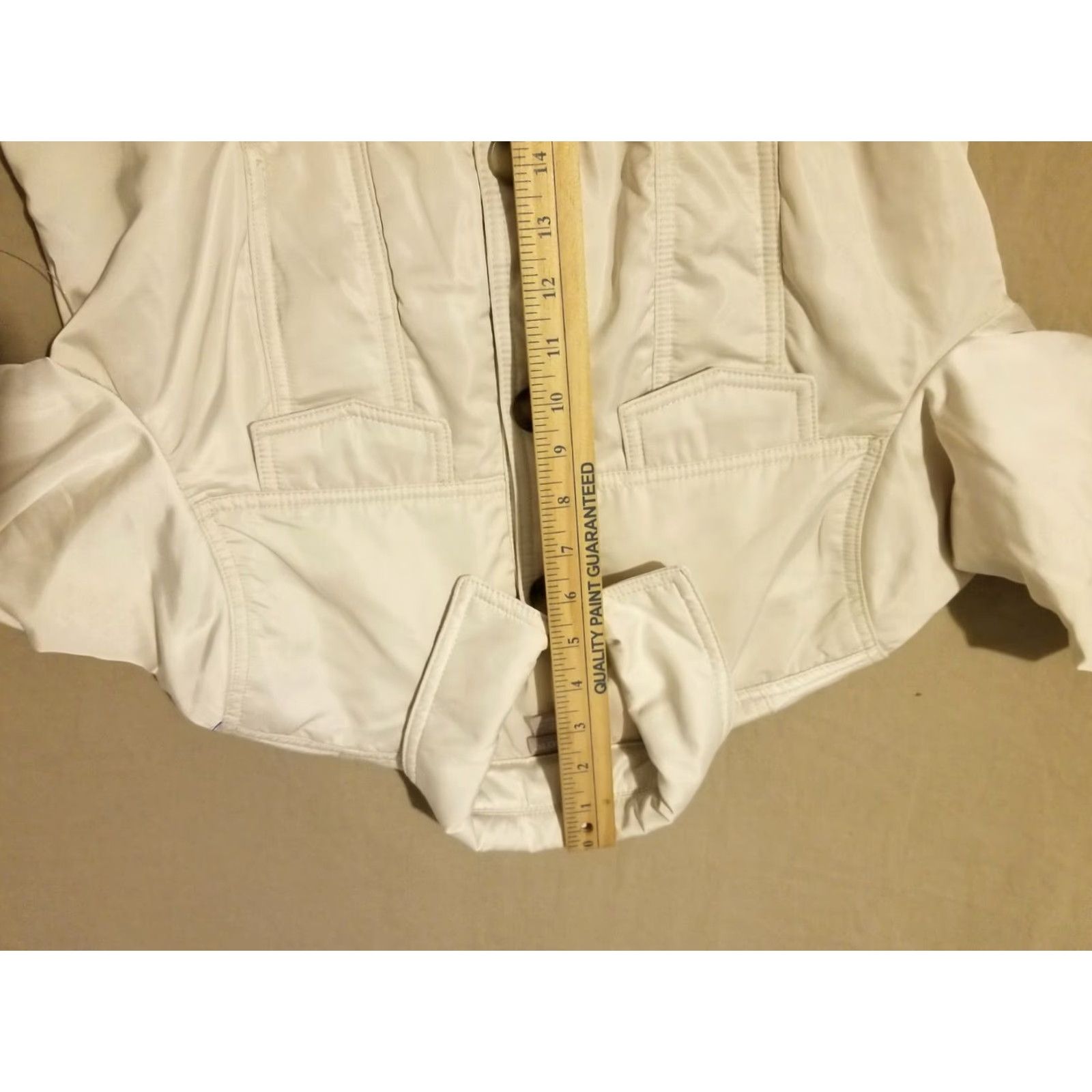 Vintage Chico's Jacket Women 0P Petite Ivory Cream Basic Jacket Kid? Size XS / US 0-2 / IT 36-38 - 5 Thumbnail
