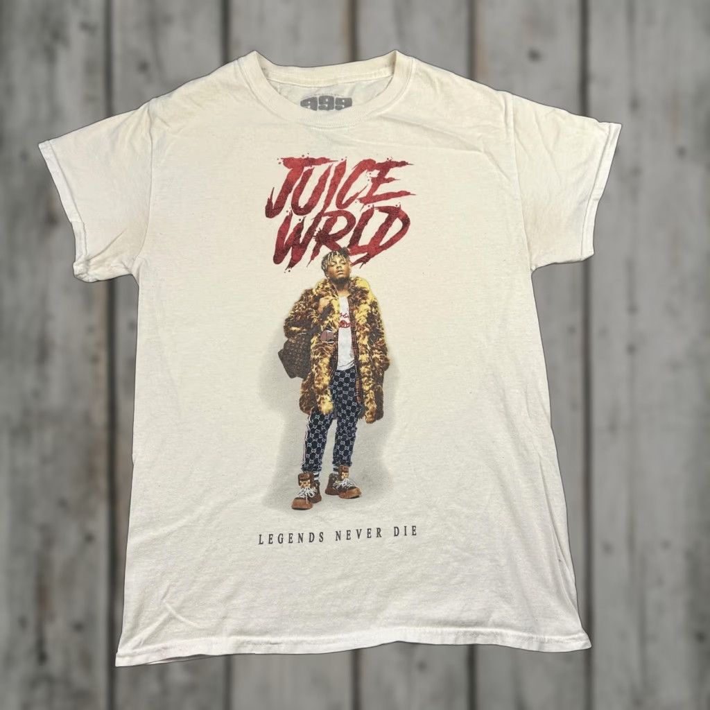 Vintage Juice WRLD Shirt Mens Small White Legends Never Die 999 Rap Graphic Tee Size US S / EU 44-46 / 1 - 1 Thumbnail