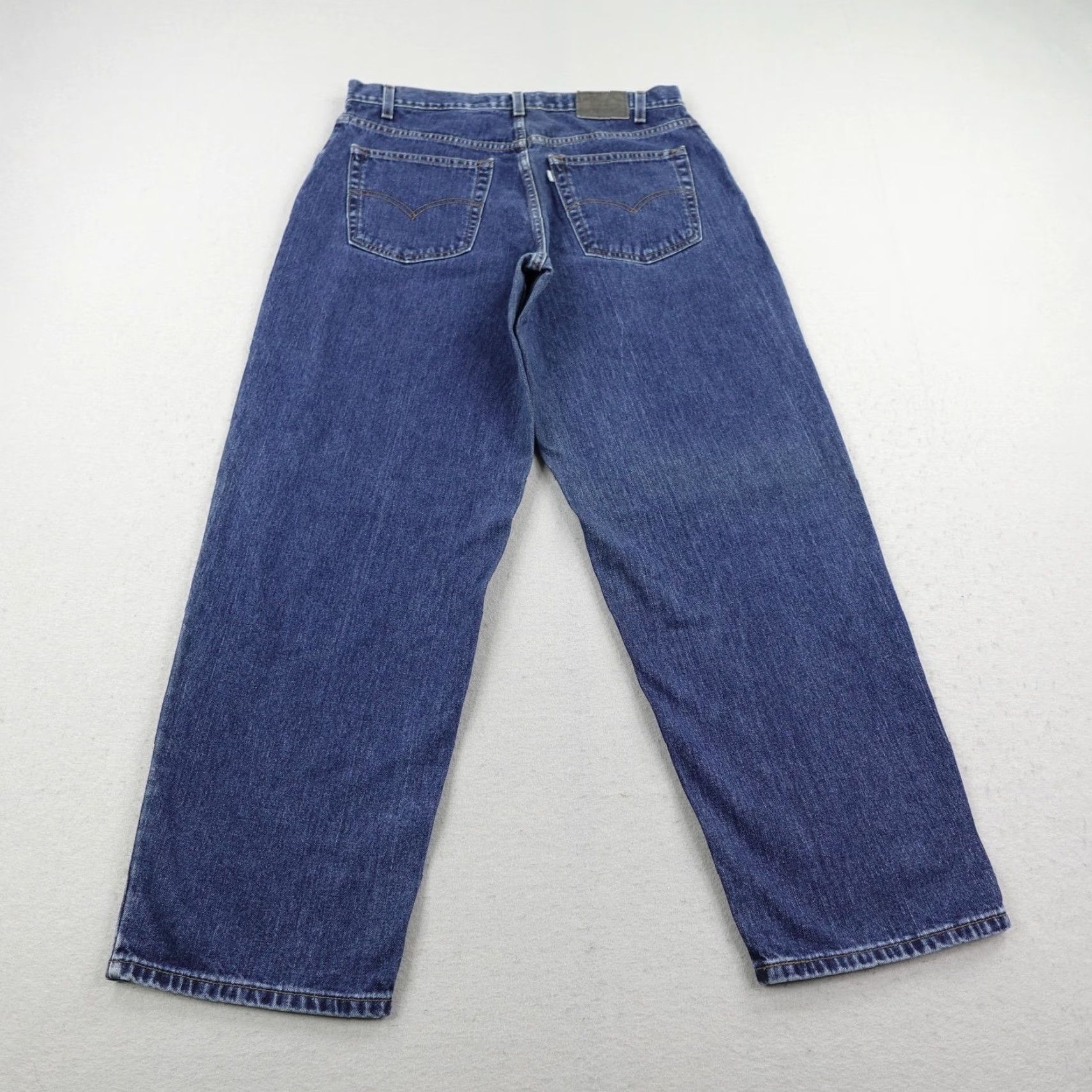 Levi's VINTAGE Levi's Jeans Men Wide-Leg 36x32 Dark Blue Denim SilverTab Baggy Y2K Grunge - 1990s Mens Jeans Size US 36 / EU 52 - 4 Thumbnail
