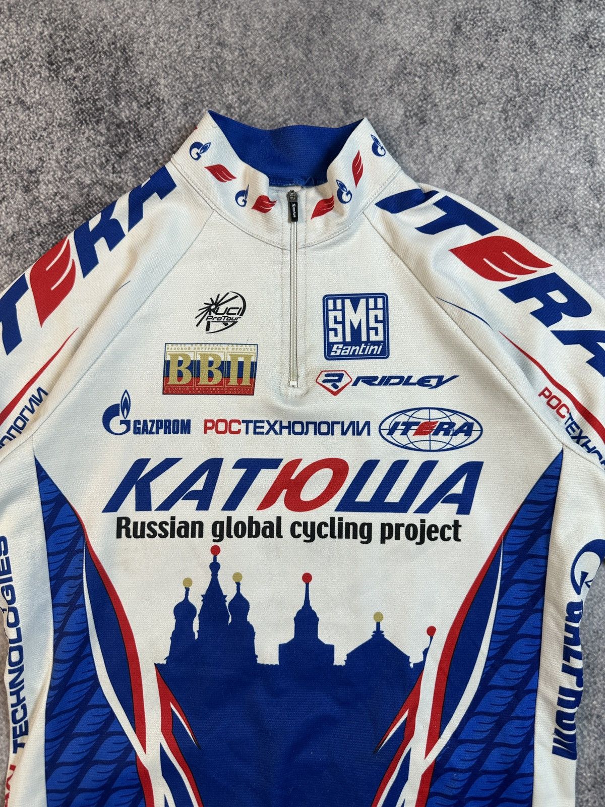 Vintage Vintage SMS Santini Катюша Russian Velo Jersey Sportswear S Size US L / EU 52-54 / 3 - 2 Thumbnail