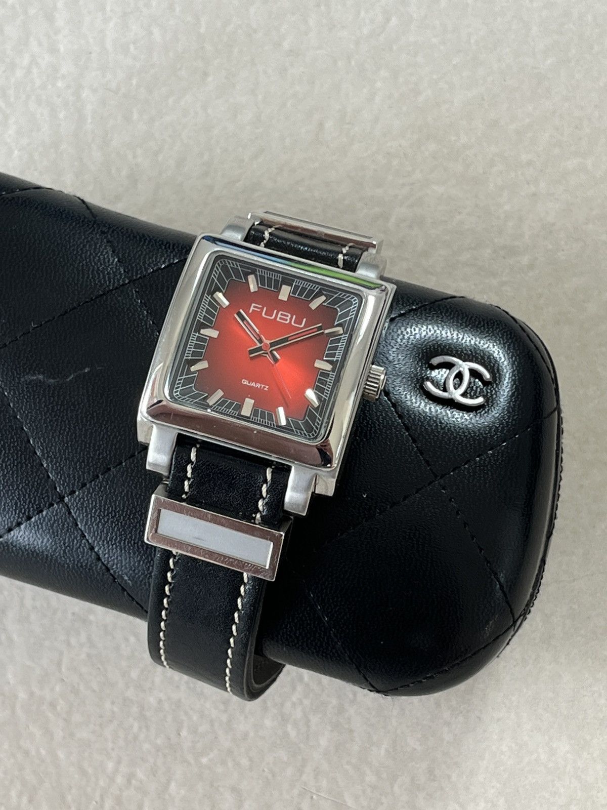 Fubu Vintage Y2K Fubu Tank Watch Pristine Metallic Silver triax Size 38 - 1 Thumbnail