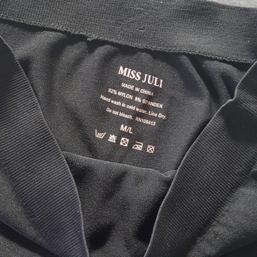 Designer Black Plain Thin MJ Legging Size 30" / US 8 / IT 44 - 3 Thumbnail