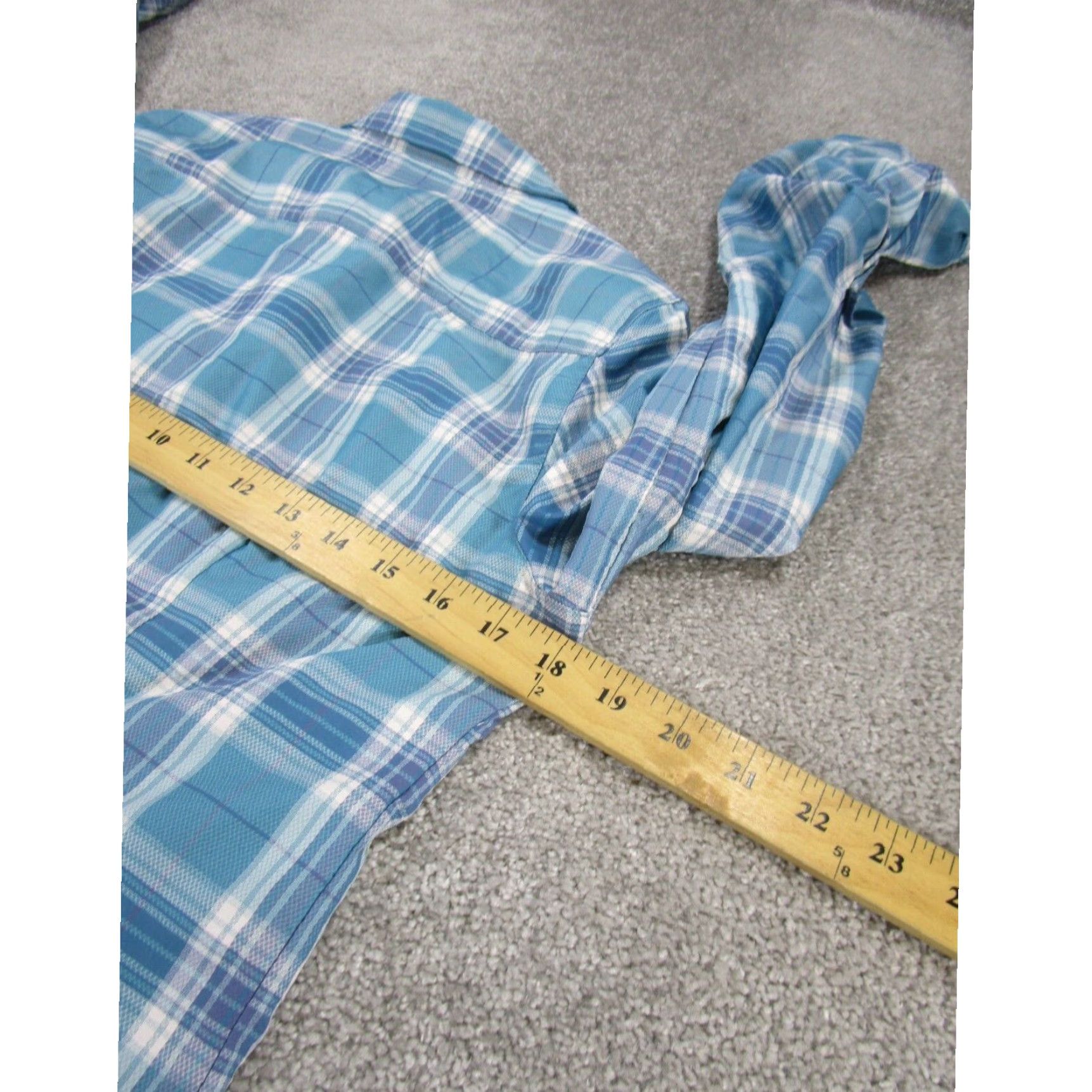 Eddie Bauer Eddie Bauer Womens Small Blue Plaid Shirt Button Up Hiking Lightweight Size S / US 4 / IT 40 - 5 Thumbnail