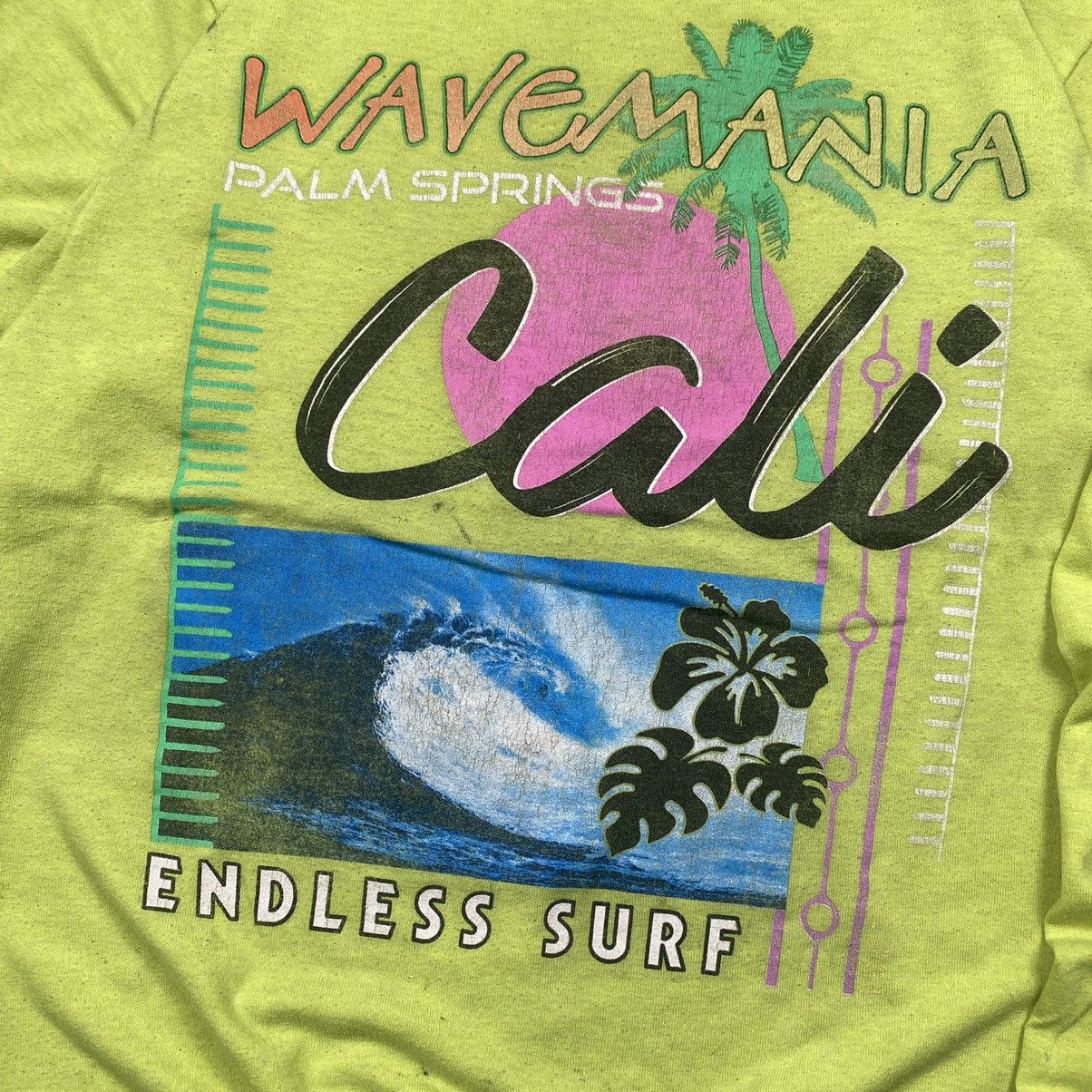 Vintage y2k Wave Mania Palm Spring Surf LS Tee Size US S / EU 44-46 / 1 - 2 Thumbnail