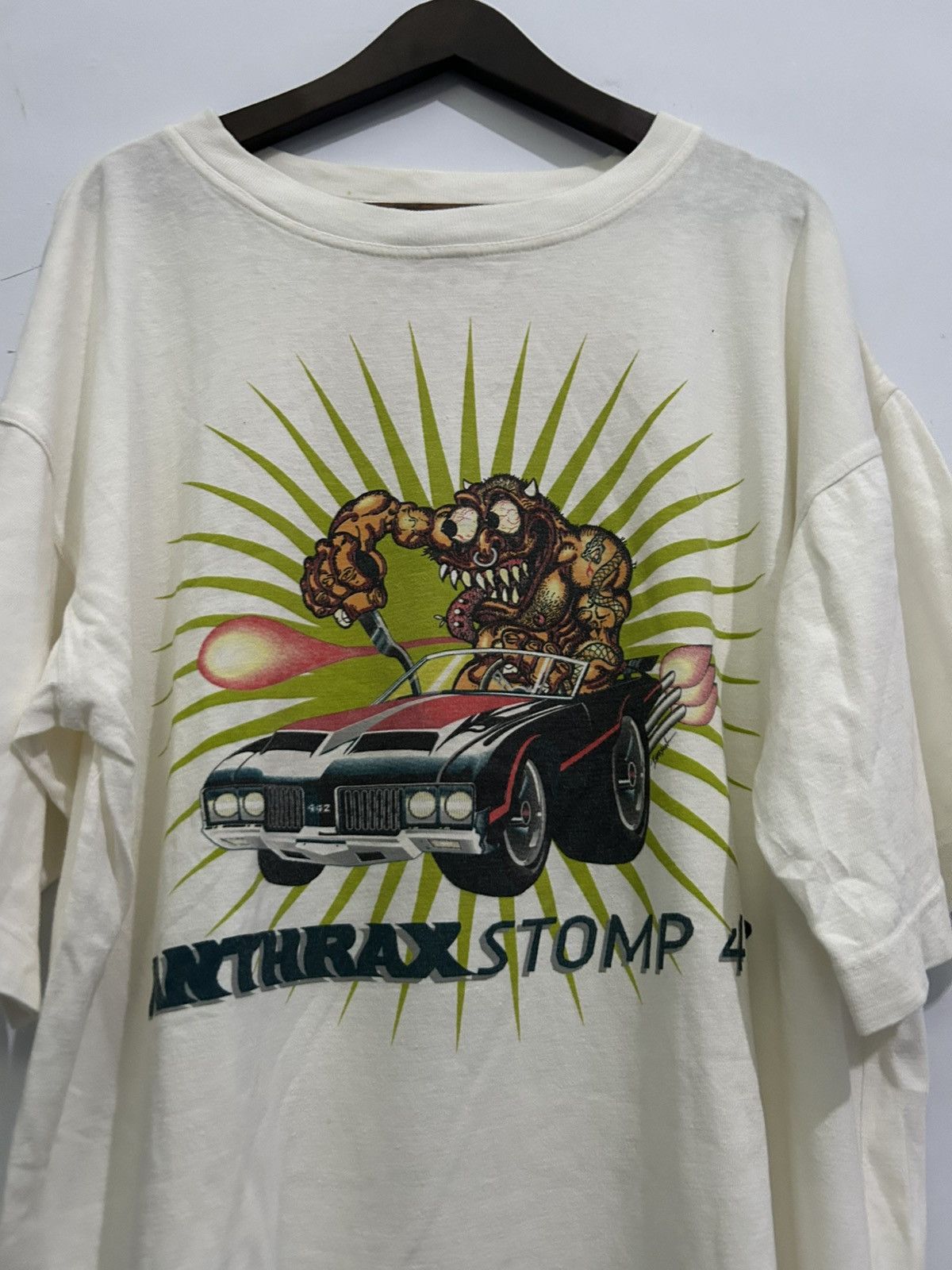Band Tees Rare Vintage 1995 Anthrax Stomp45 Tshirt Size US XXL / EU 58 / 5 - 2 Thumbnail