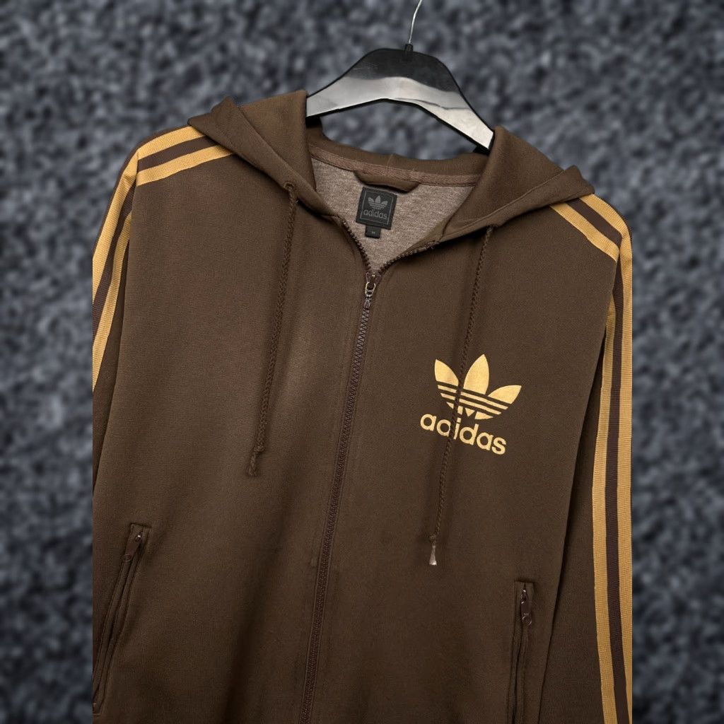 Adidas Adidas Vintage Mens Track Jacket M Brown Track Jacket Mens Size US M / EU 48-50 / 2 - 1 Thumbnail