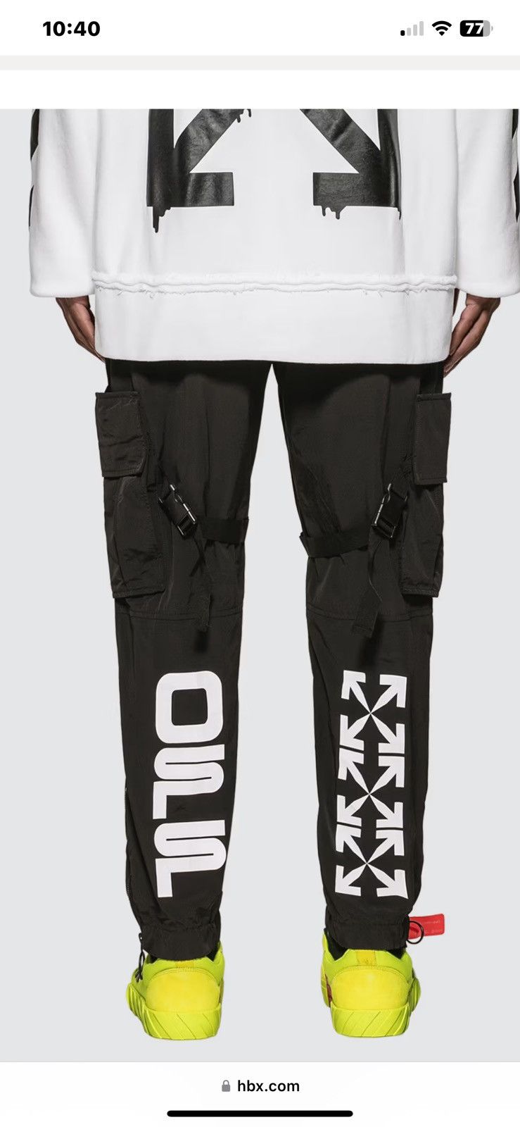 Off-White Off-White Nylon Cargo Pant Black Size US 33 - 15 Thumbnail