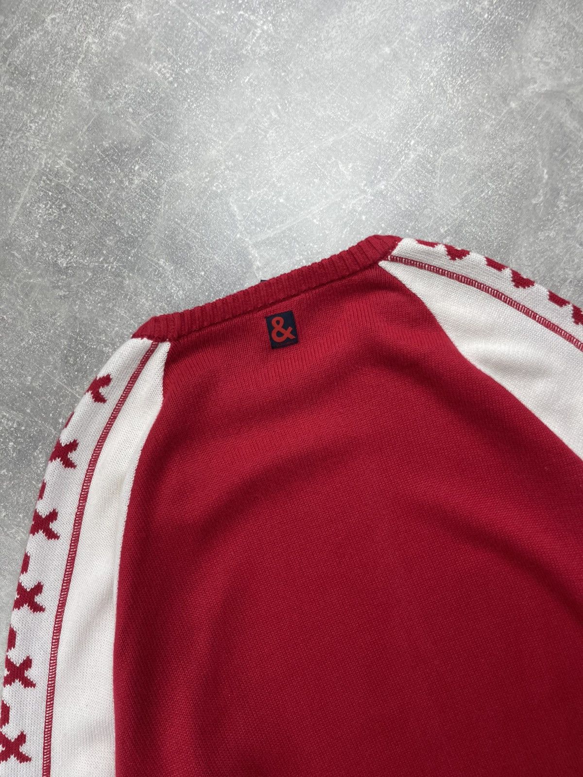 Dolce & Gabbana Dolce & Gabbana Knit Sweater Red White Logo Detail Size 52 Size US L / EU 52-54 / 3 - 8 Thumbnail