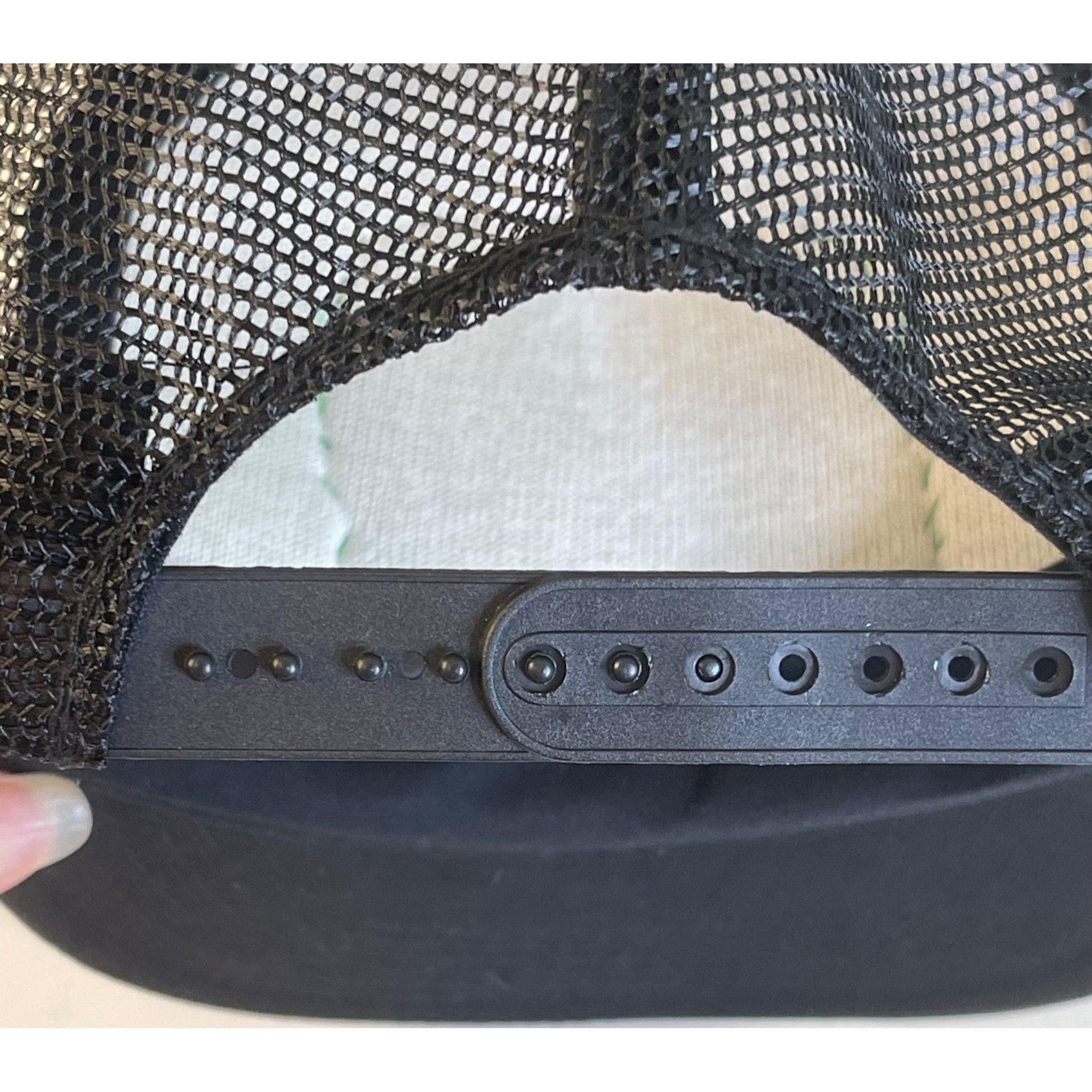 Handmade Trucker Hat w/ Crochet Flamingo Granny Square Style Adjustab Size ONE SIZE - 6 Thumbnail
