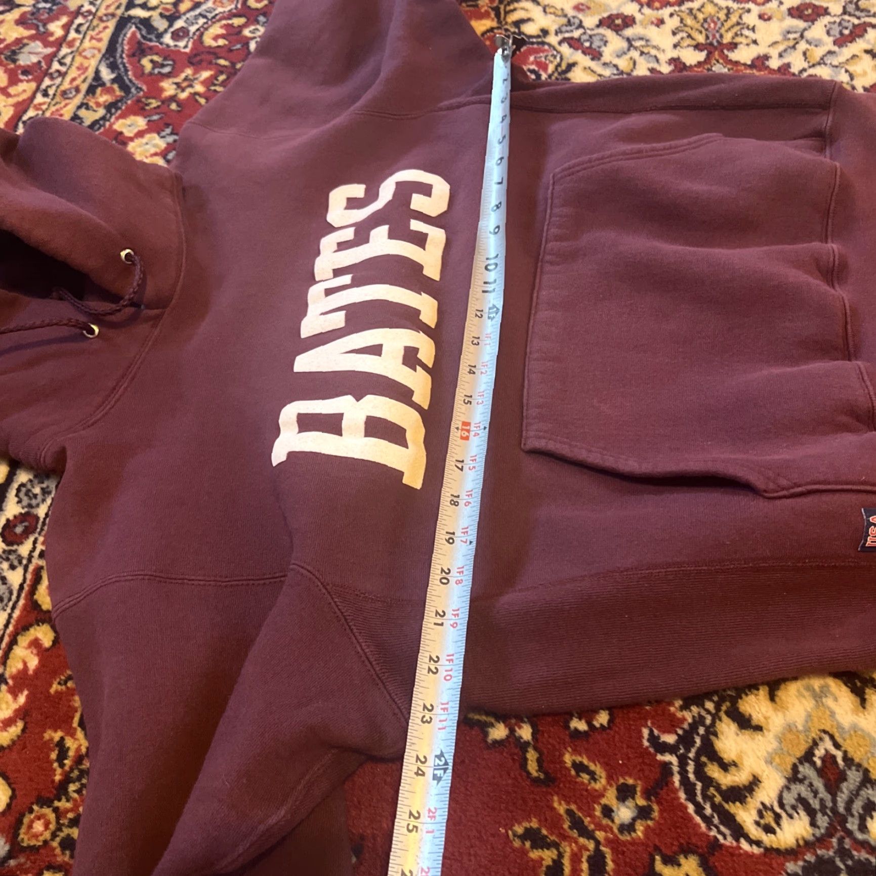 Vintage VINTAGE Bates College Maine Cotton Exchange Thick Hoodie Sweatshirt S Hooded Pullover Unisex Adults Red 90s College Theme Mens Womens Size US S / EU 44-46 / 1 - 8 Thumbnail