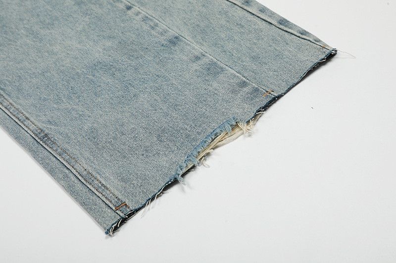 Vintage American retro men's loose casual ripped curved jeans Size US 32 / EU 48 - 6 Thumbnail