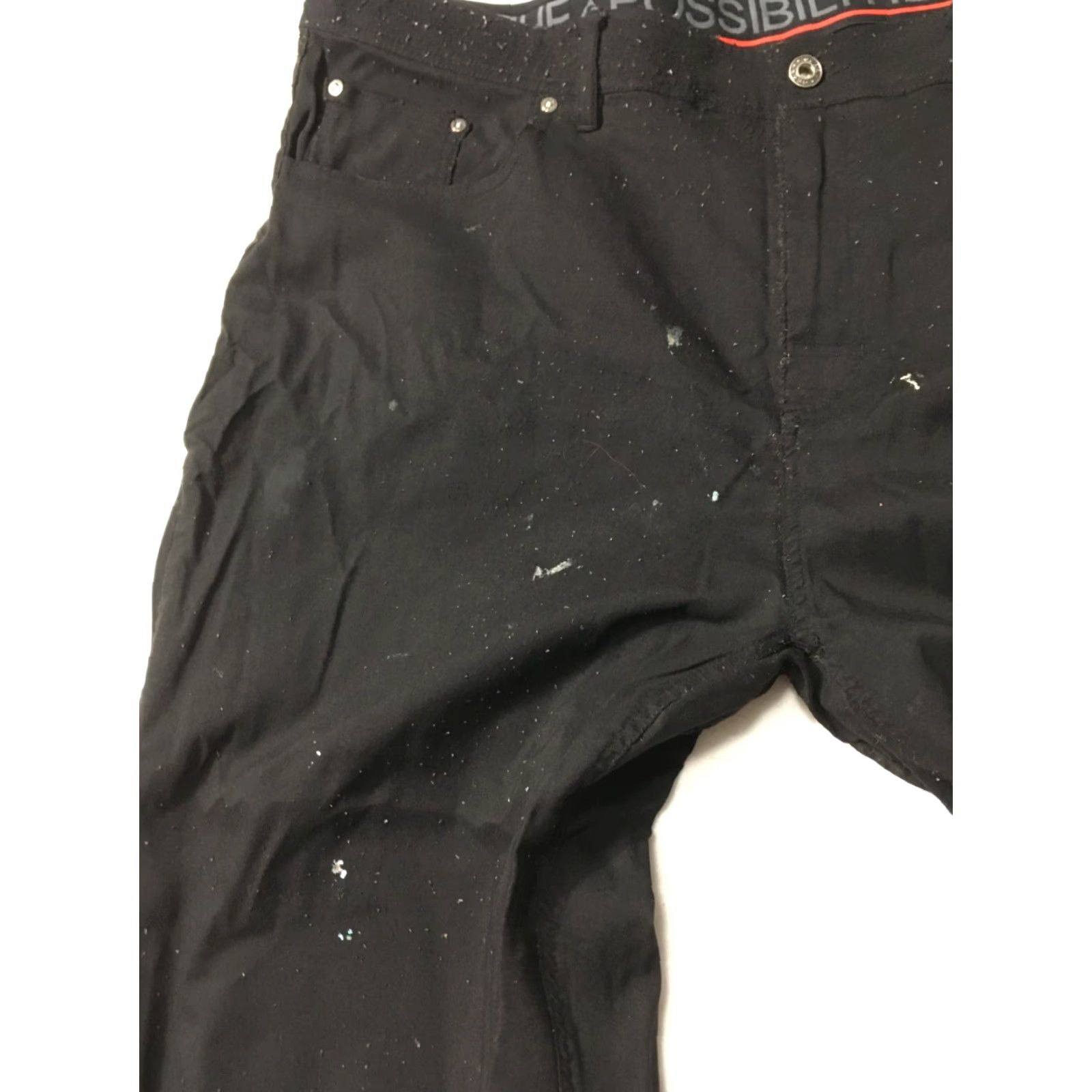 Vintage Gerry Pants Men 40 X 30 Stretch Black Distress Chino Flat Front Regular Straight Size US 40 / EU 56 - 5 Thumbnail
