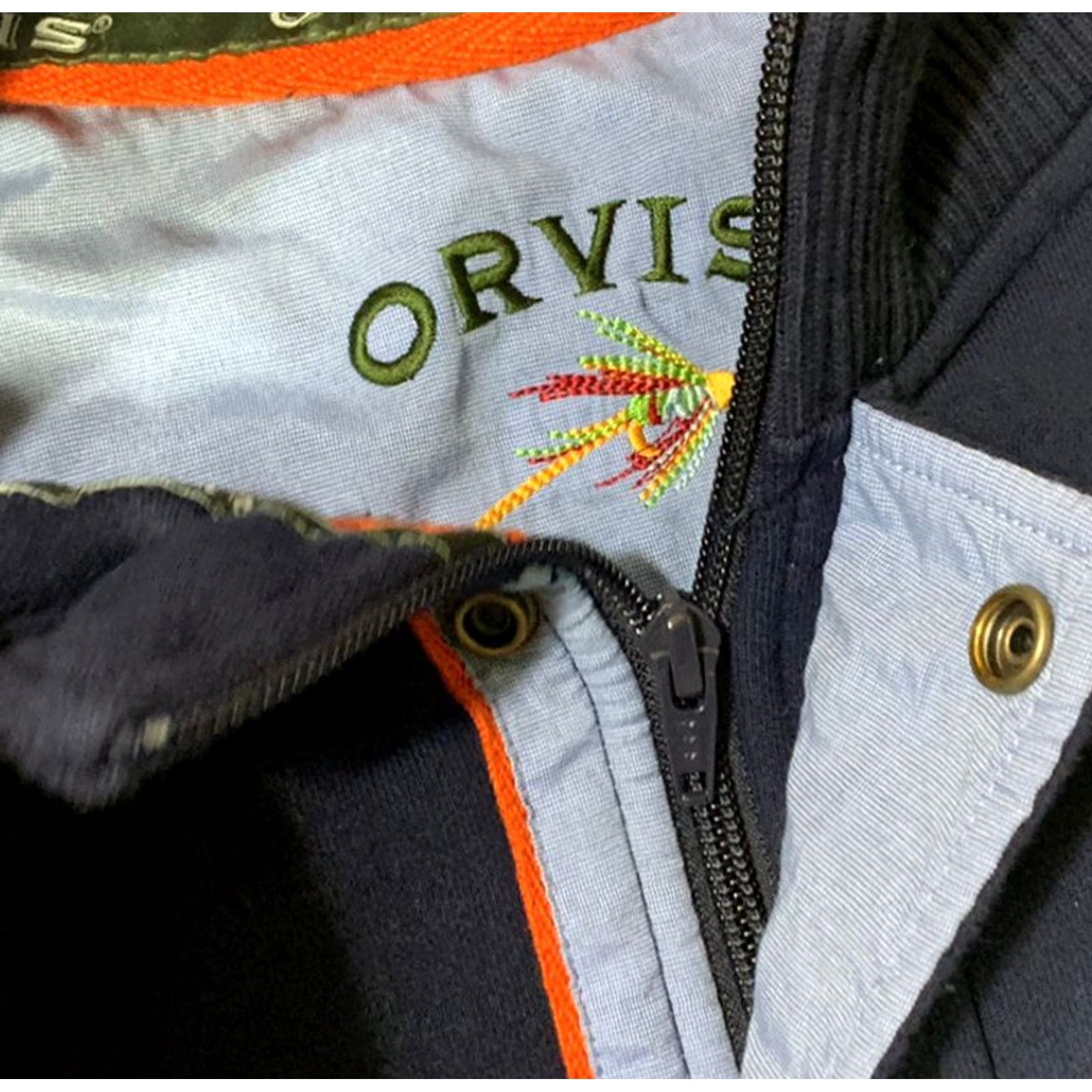 Orvis Orvis Men's 1/4 Zip Blue Cotton Pullover Sweatshirt XL Size US XL / EU 56 / 4 - 2 Thumbnail