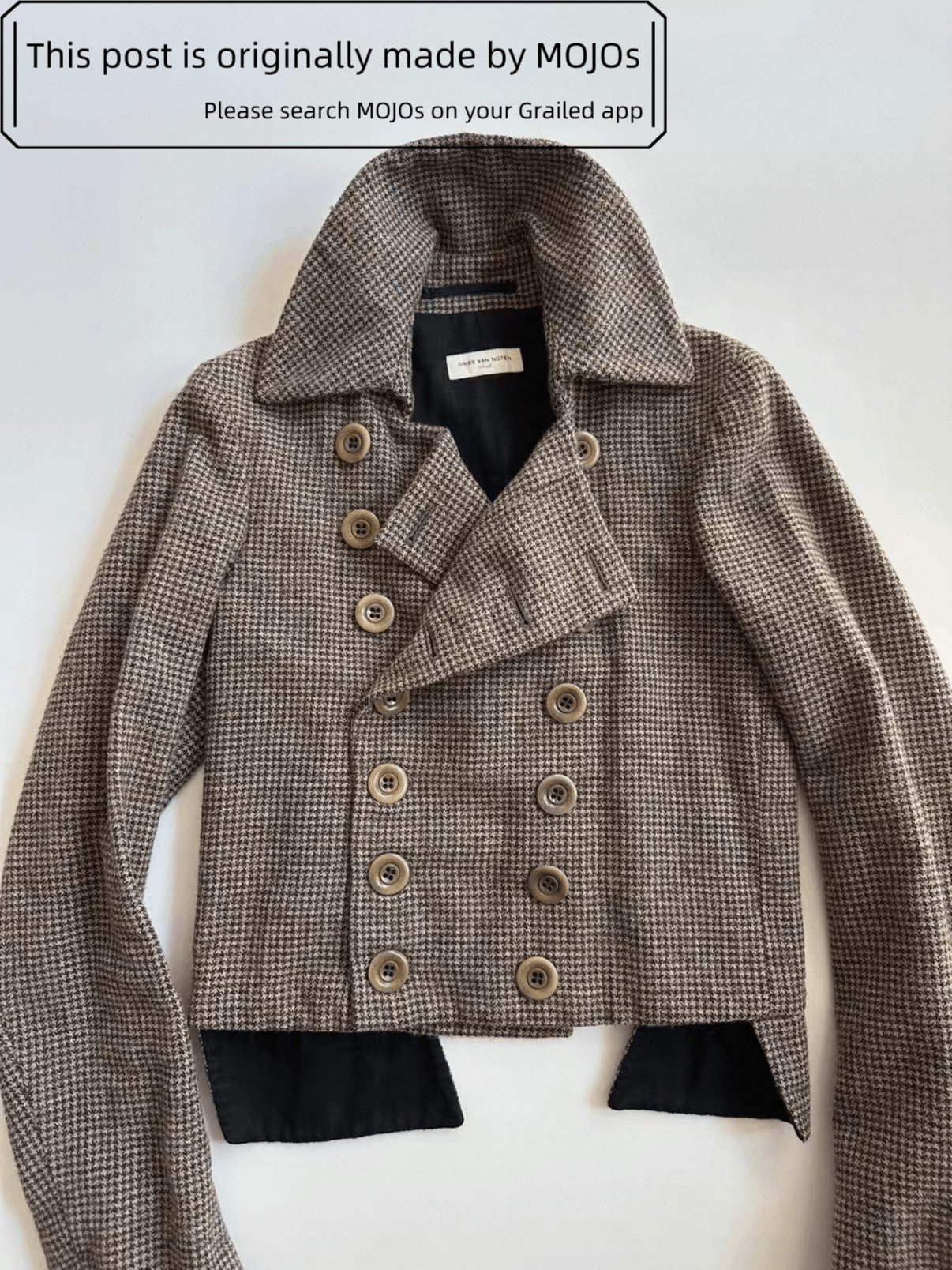 Dries Van Noten Sz S Dries Van Noten Napoleon Hound Tooth Jacket mojos29 Size US S / EU 44-46 / 1 - 5 Thumbnail