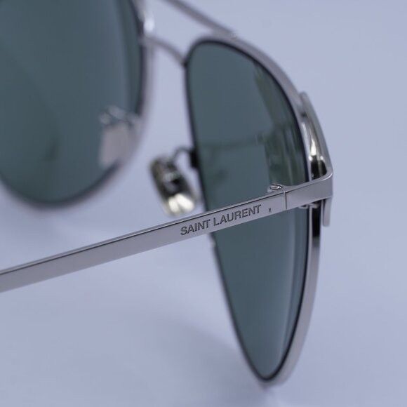 Saint Laurent Paris Saint Laurent SL279 004 Sunglasses Silver Aviator Frame Size ONE SIZE - 6 Thumbnail