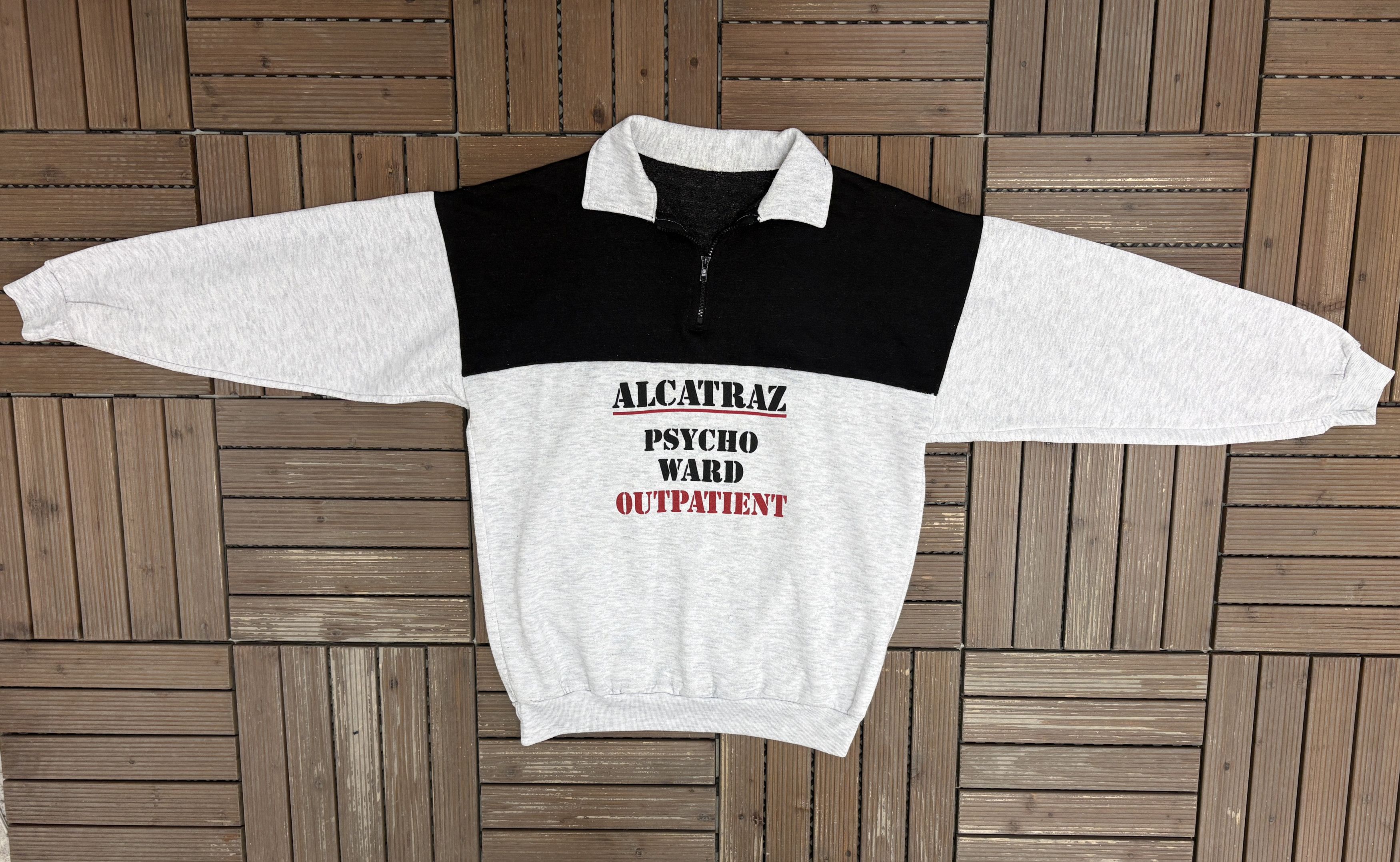 Vintage Alcatraz Psycho Ward Outpatient Vintage Quarter Zip Size US XL / EU 56 / 4 - 5 Thumbnail