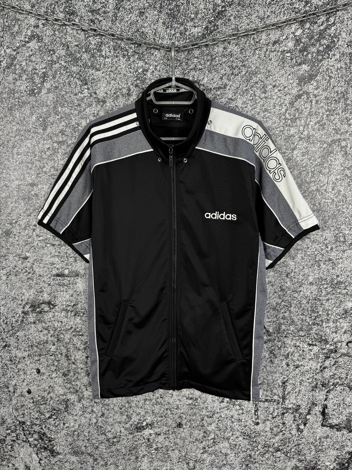Track Jacket Adidas Short Sleeve Windshirt Vintage 90s
