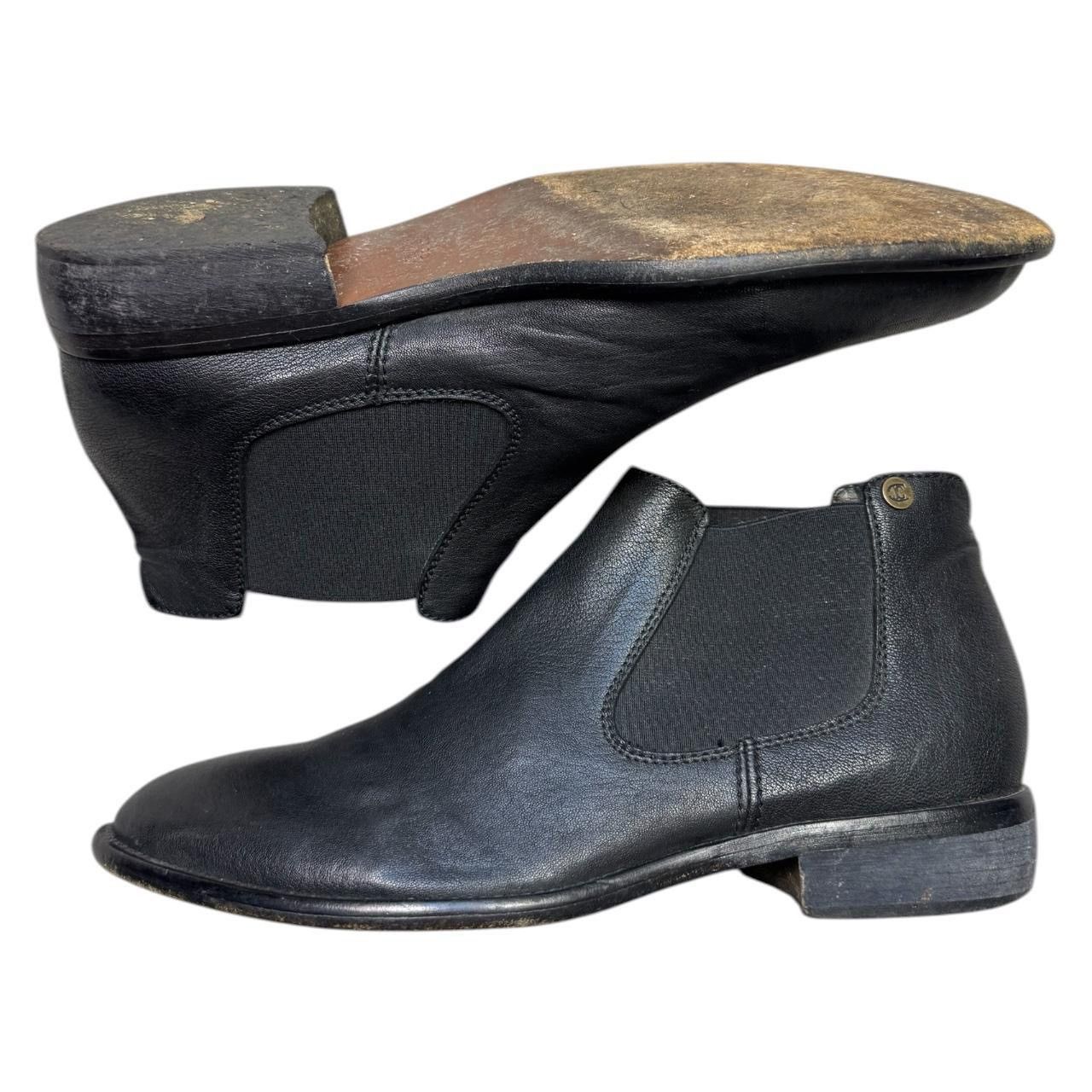 Just Cavalli Just cavalli black leather Chelsea boots with gold logo Size US 9 / EU 42 - 3 Thumbnail