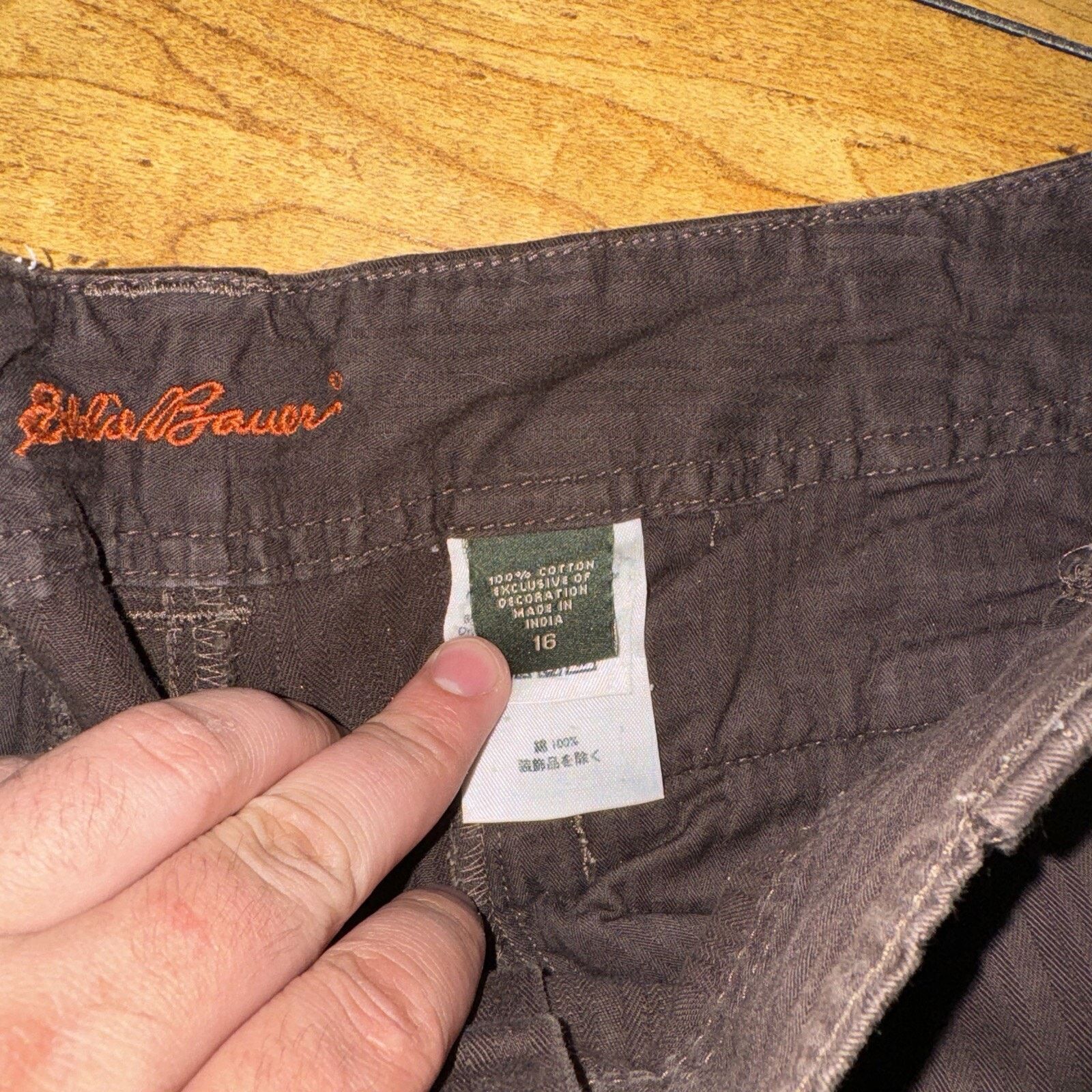 Eddie Bauer Eddie Bauer Cargo Double Knee Pants Brown Size 16 35x32 Size US 35 - 7 Thumbnail