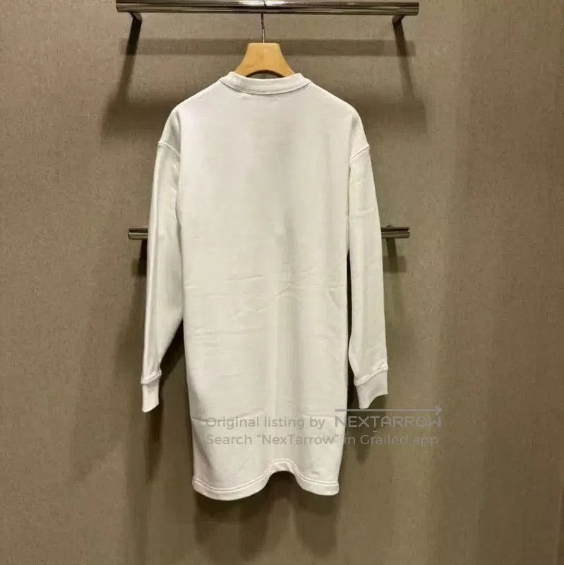 Burberry Burberry White Cotton Logo Sweatshirt. Size L / US 10 / IT 46 - 4 Thumbnail