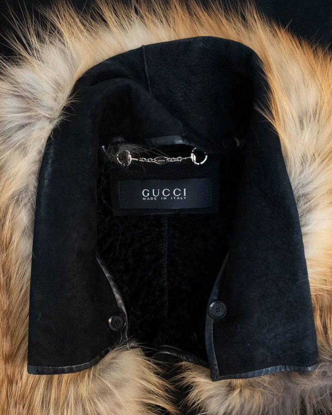 Gucci F/W 2010 SUEDE LEATHER COAT WITH FOX FUR LONG COLLAR Size S / US 4 / IT 40 - 3 Thumbnail