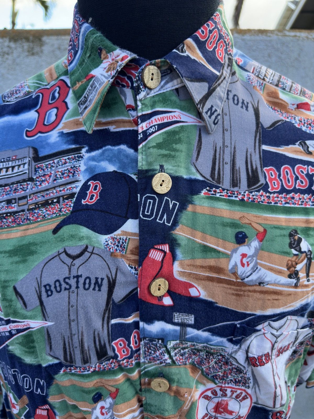 Reyn Spooner PreOwned Reyn Spooner Boston Red Sox Men's M Multicolored Size US M / EU 48-50 / 2 - 3 Thumbnail