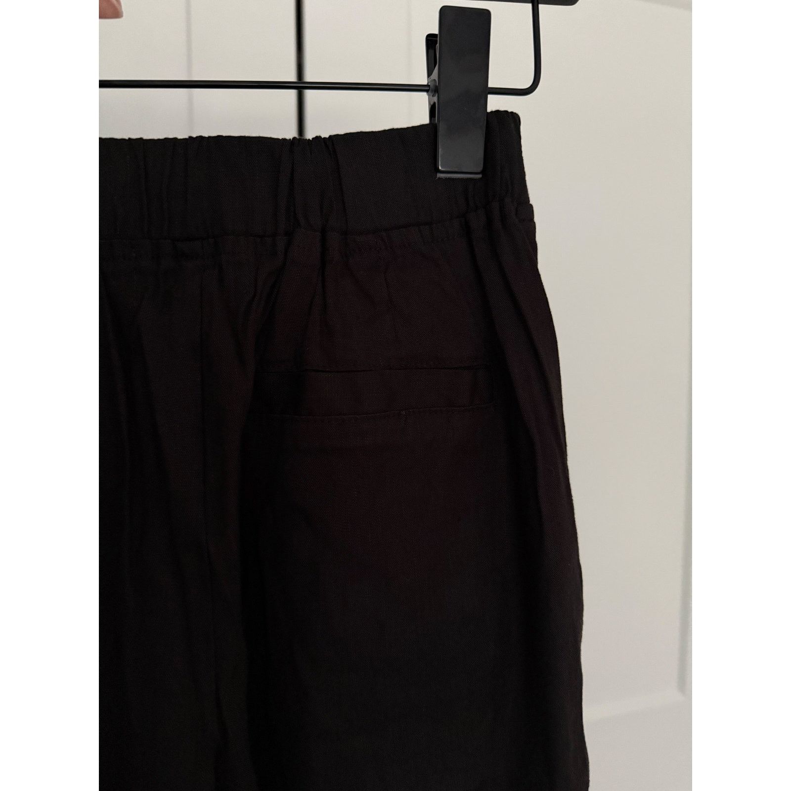 MONROW $175 New Monrow Linen Pleated Pants - XS Black Size 26" / US 2 / IT 38 - 9 Thumbnail