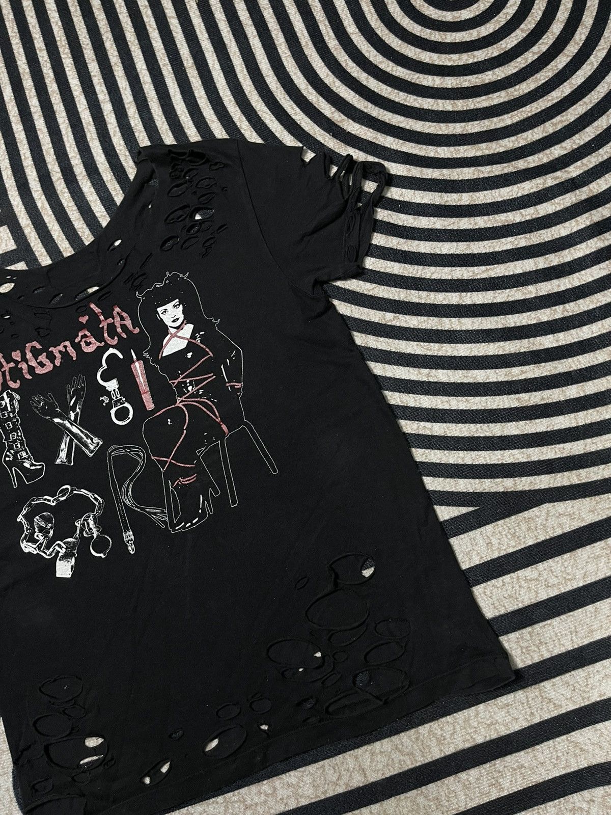 If Six Was Nine 2000s STIGMA BY SEXY DYNAMIC LONDON PUNK STYLE SISTRESSED Size US S / EU 44-46 / 1 - 4 Thumbnail