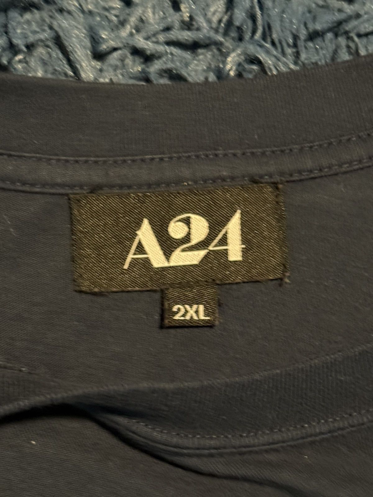 A24 A24 Navy Logo Tee Size US XXL / EU 58 / 5 - 2 Thumbnail