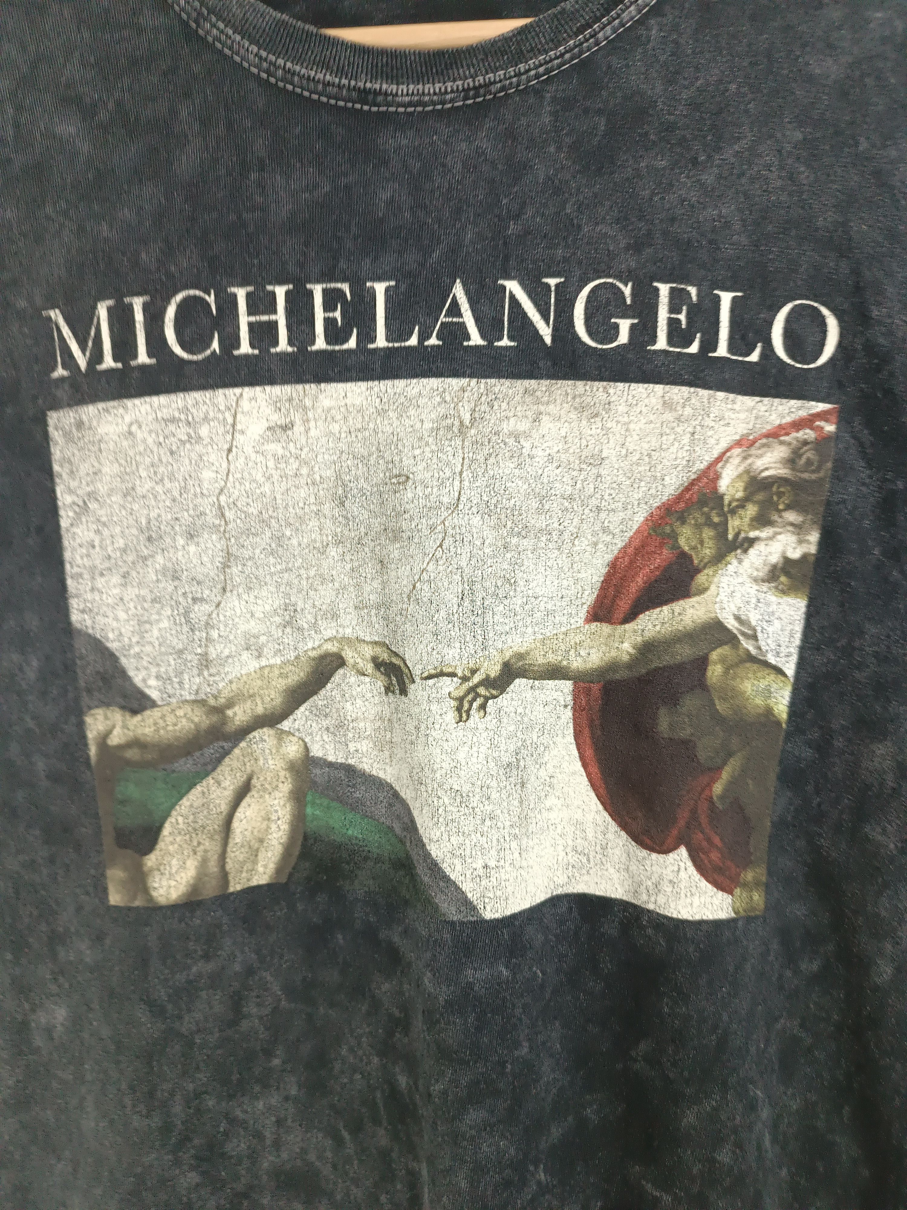 Vintage VINTAGE MICHELANGELO CREATION OF ADAM CROP TOP ART PICASSO Size US M / EU 48-50 / 2 - 9 Thumbnail