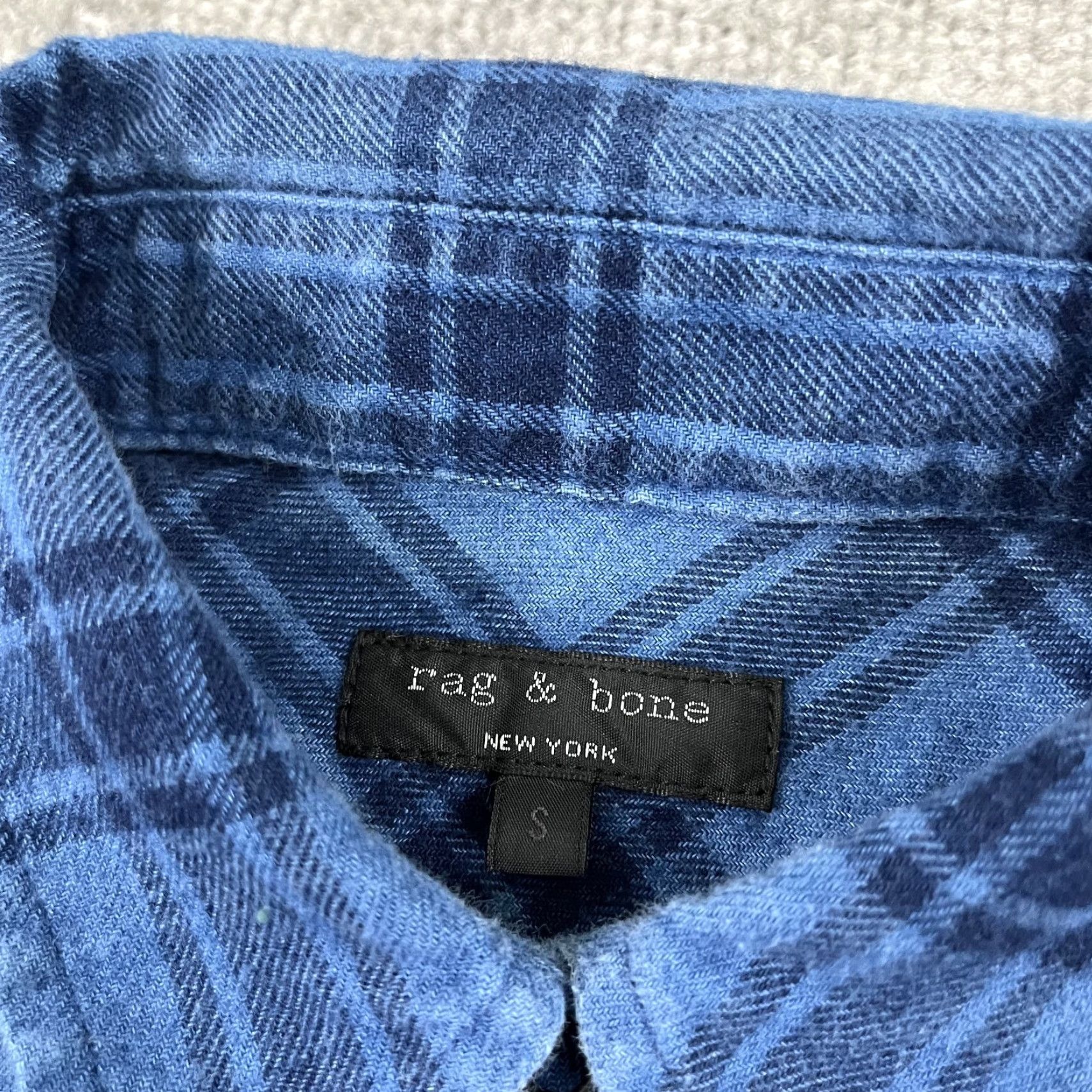 Rag & Bone RAG & BONE Shirt Womens Small Blue Plaid Flannel Snap Up Front Long Sleeve Top Size S / US 4 / IT 40 - 2 Thumbnail