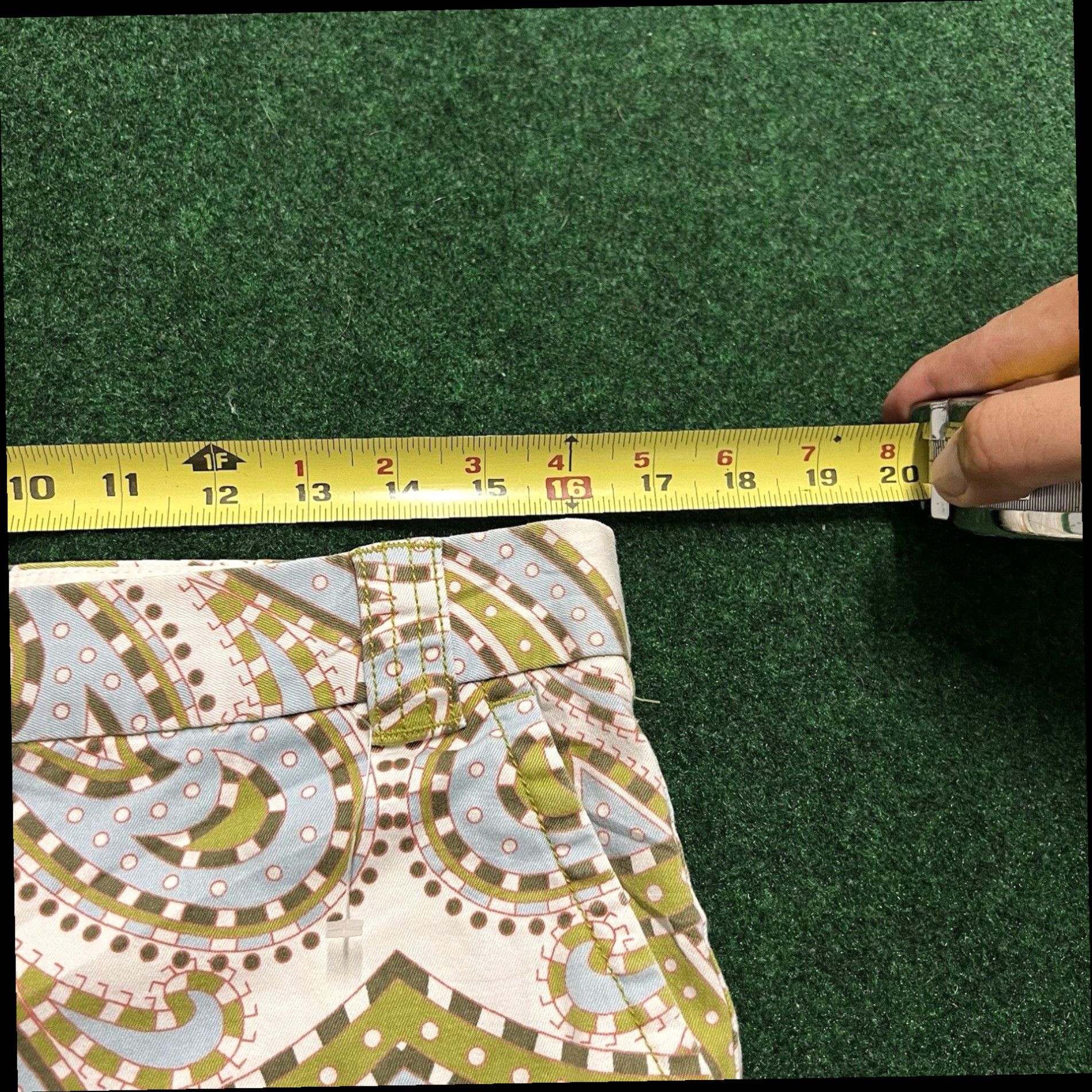 J.Crew J. Crew Chino Shorts Green Paisley Print Size 8 Summer Outdoors Walking Size 30" / US 8 / IT 44 - 7 Thumbnail