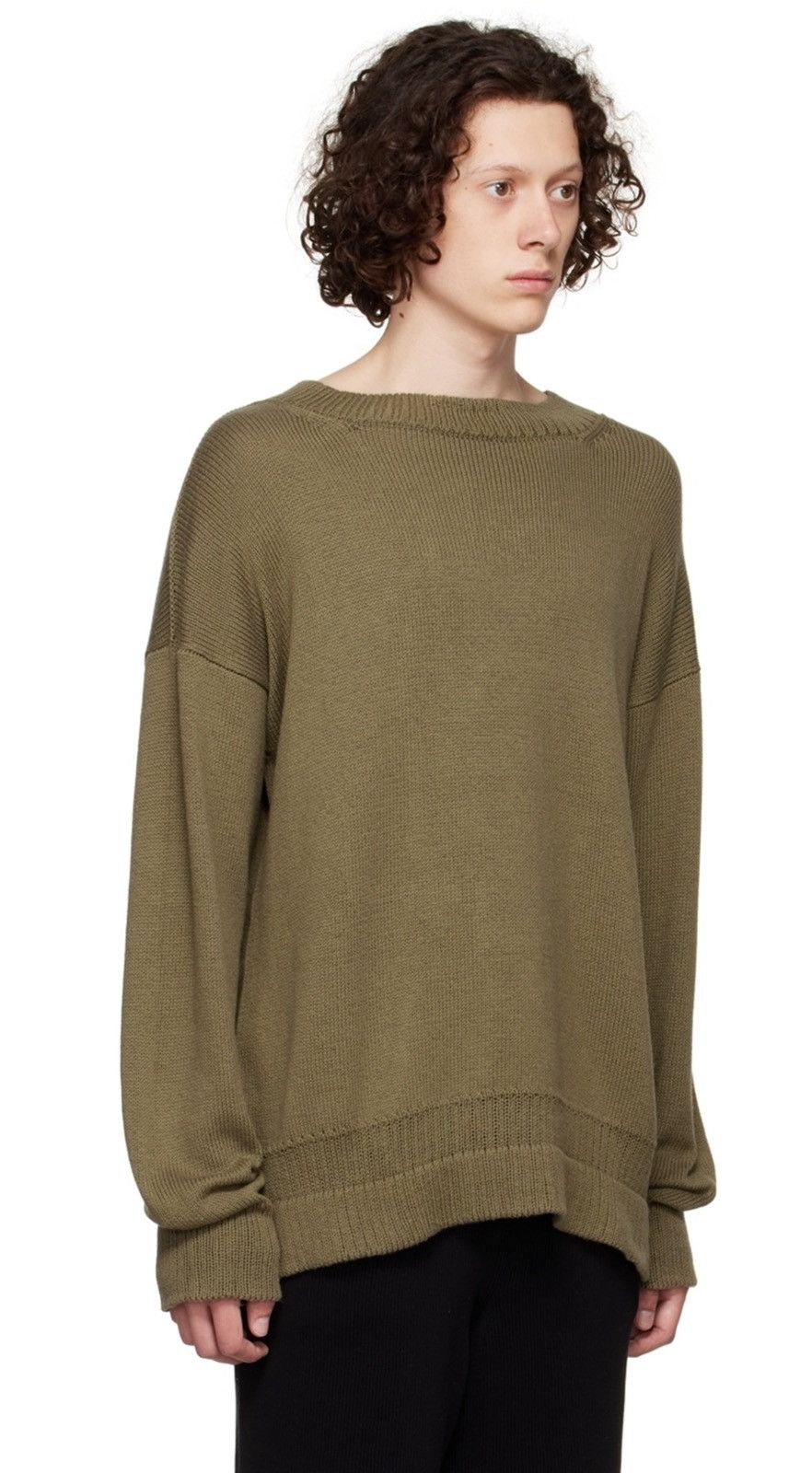 Margaret Howell Men’s Margaret Howell Simple Guernsey Sweater in Olive Sz S Size US S / EU 44-46 / 1 - 2 Thumbnail